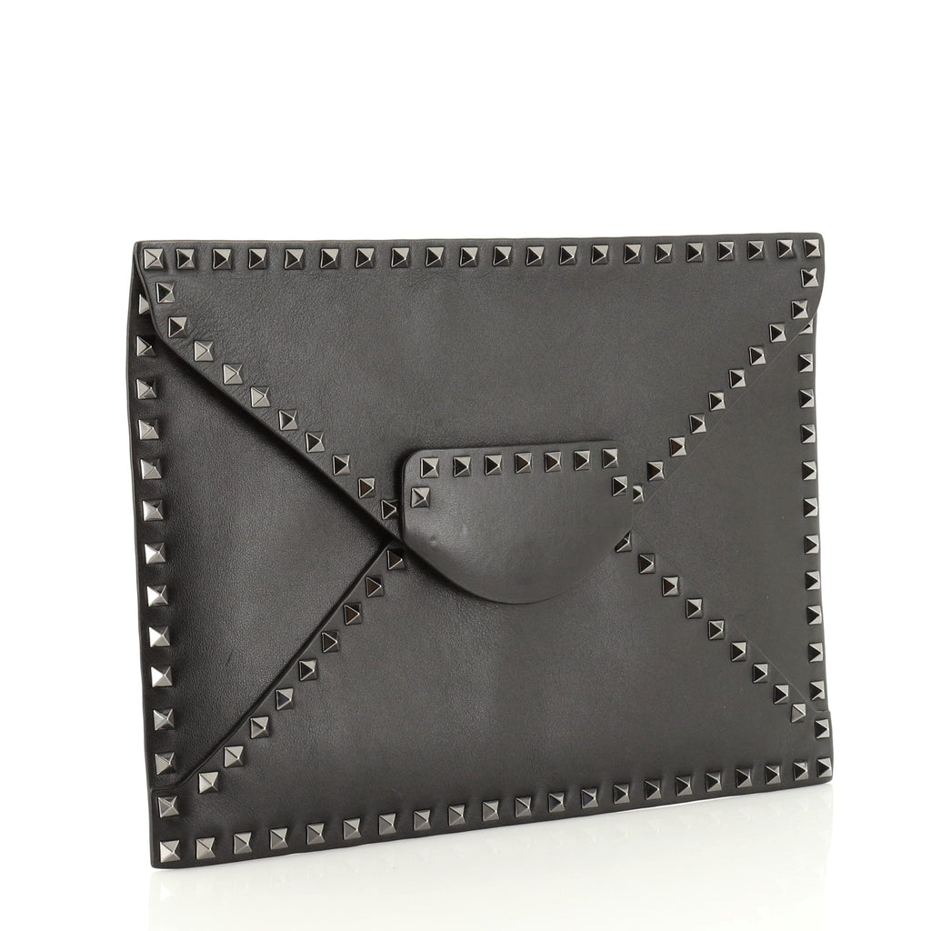 Rockstud Untitled Clutch Leather Medium