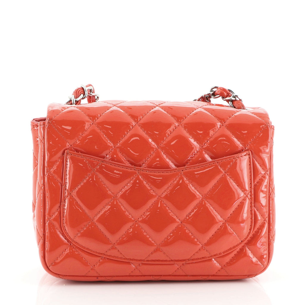 Square Classic Single Flap Bag Quilted Patent Mini