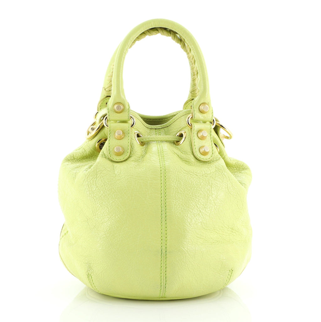 Pom Pon Giant Studs Bag Leather Mini