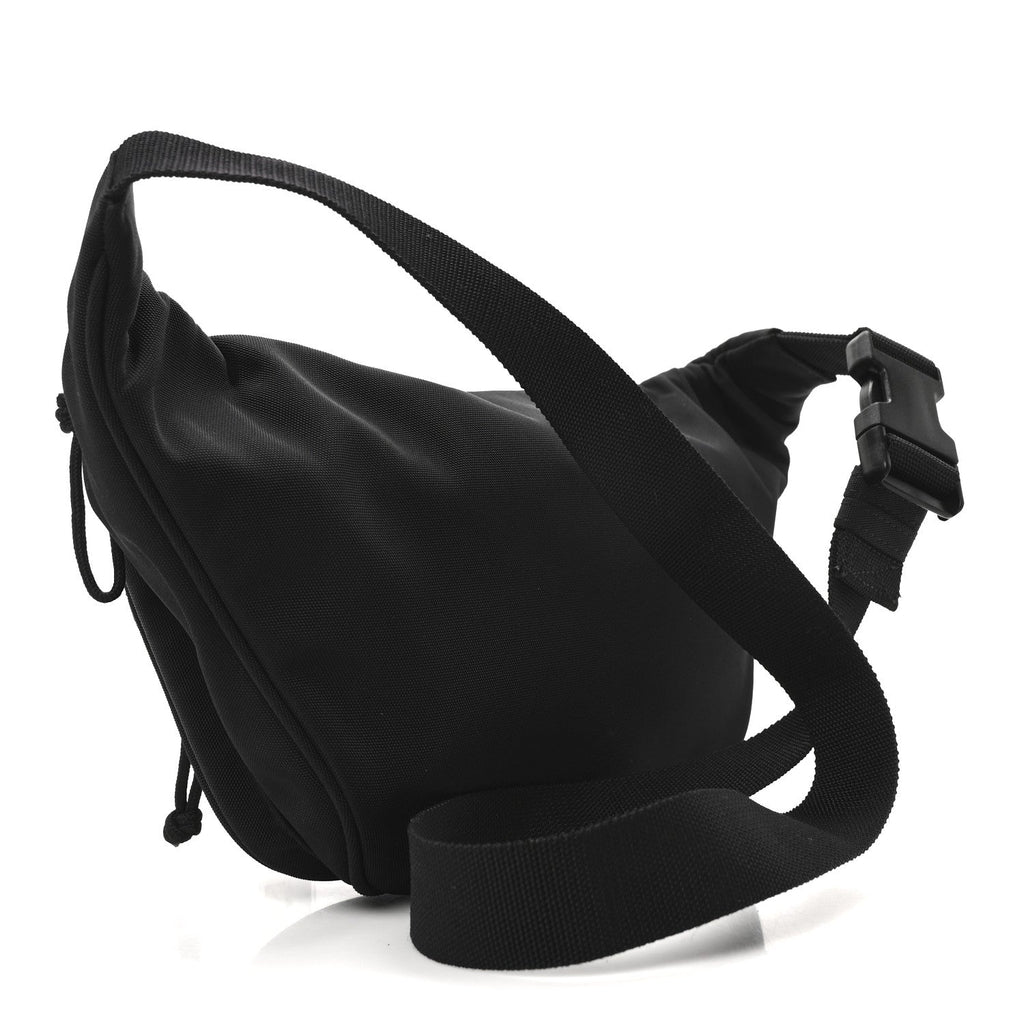 Nylon Canvas Logo Explorer Beltpack Black White