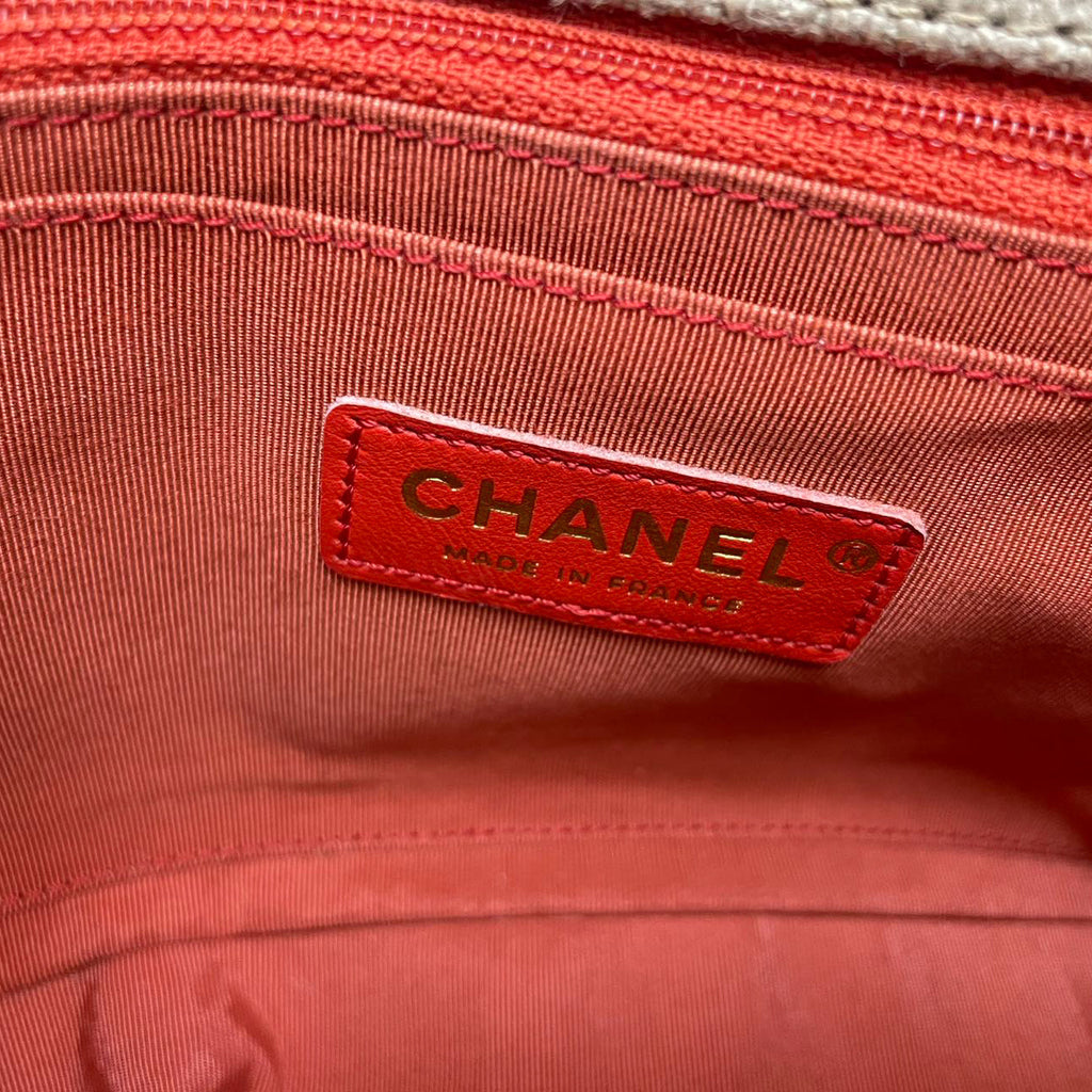 Chanel Linen Timeless Quilted Medium Flap in Beige