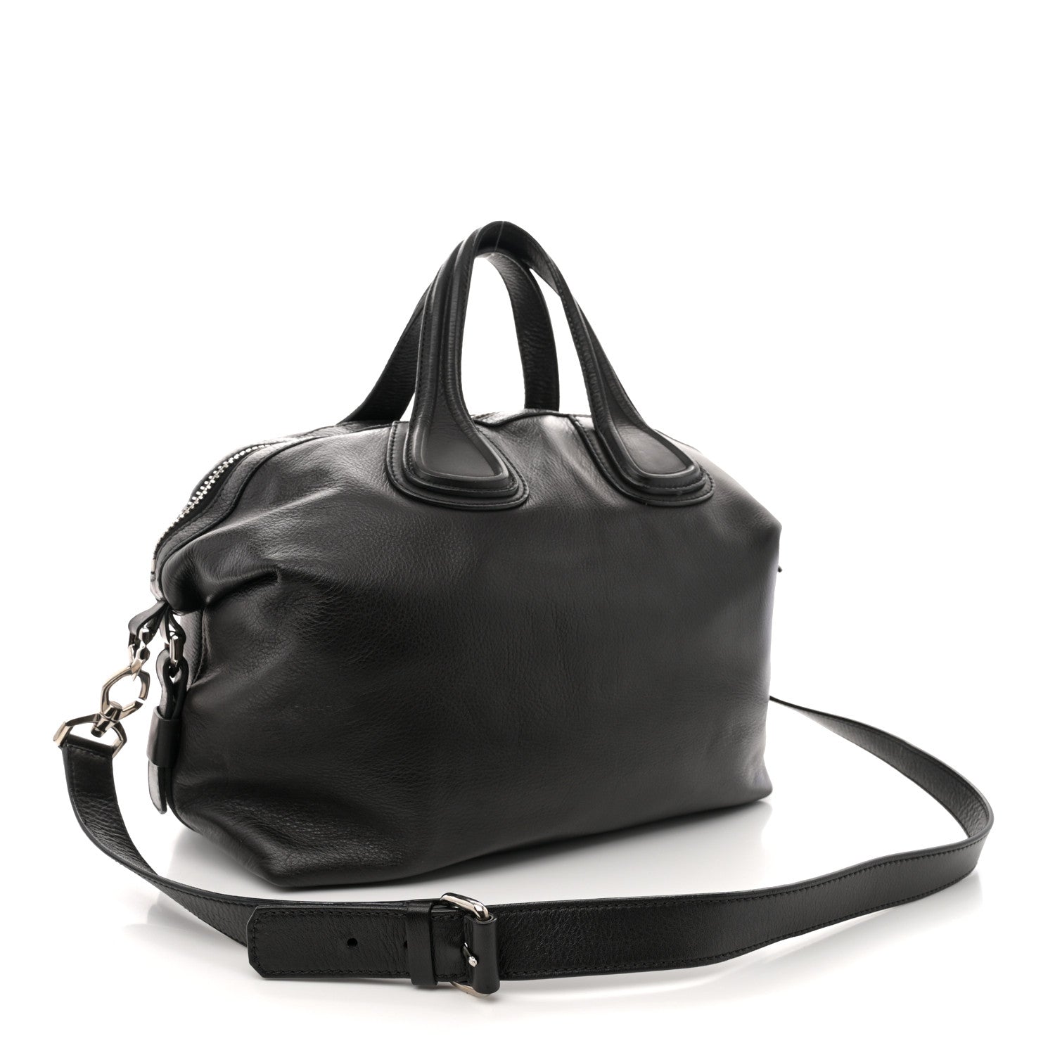 Waxy Grained Calfskin Medium Nightingale Black