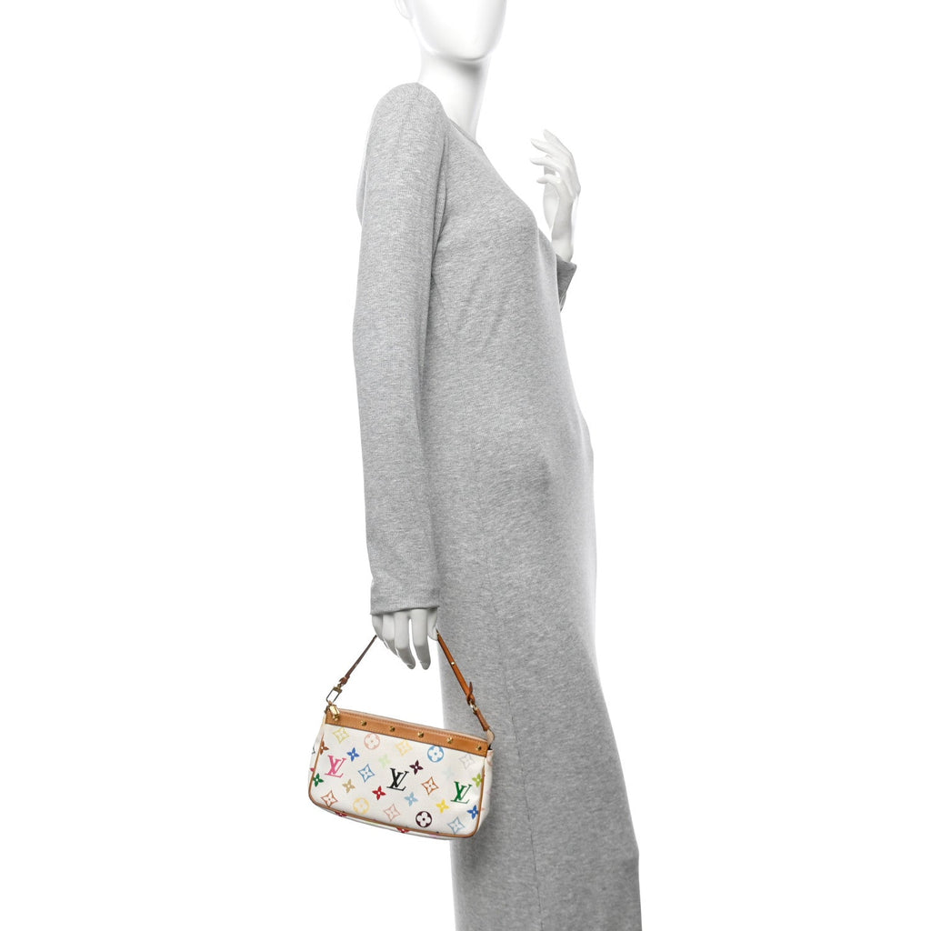 Monogram Multicolor Pochette Accessories White