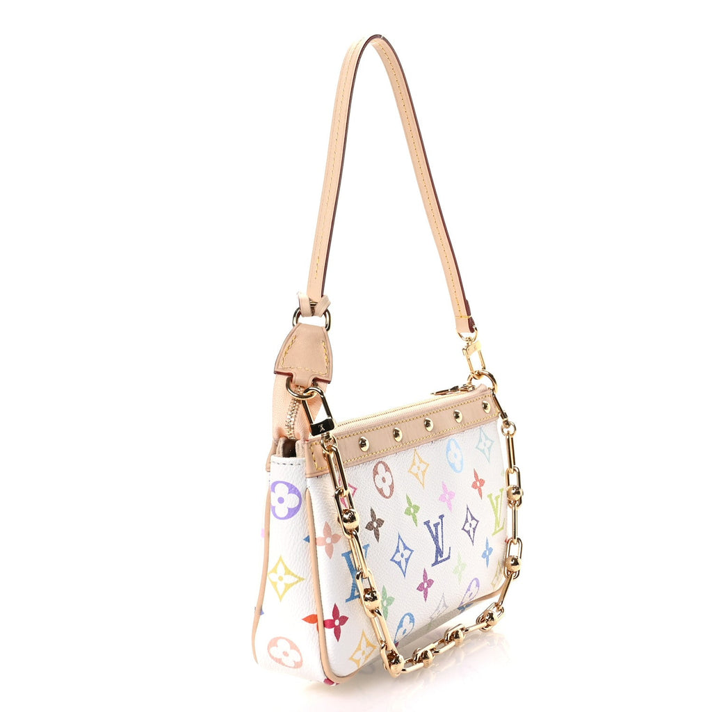 LV X TM Monogram Multicolor Pochette Accessories White