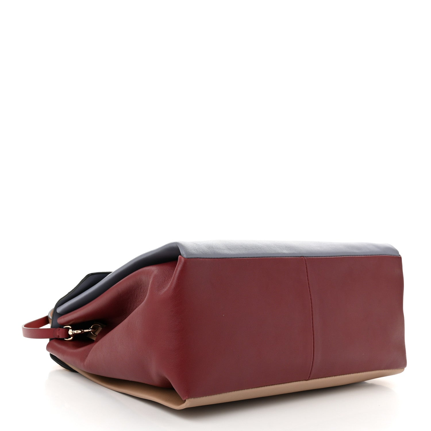 Calfskin Pony Hair Colorblock Mime Single Handle Bag Multicolor