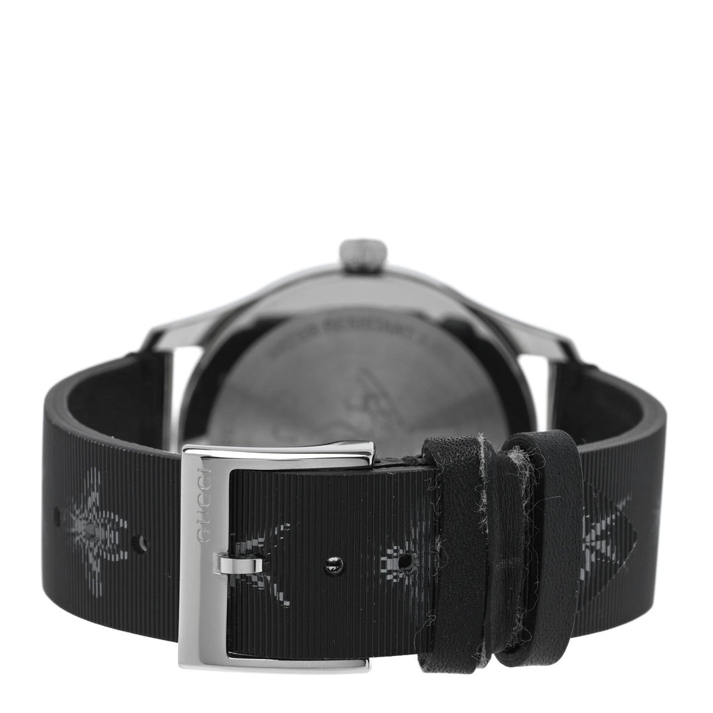Stainless Steel Calfskin 38mm G-Timeless Bee Star Hologram Quartz Watch Black