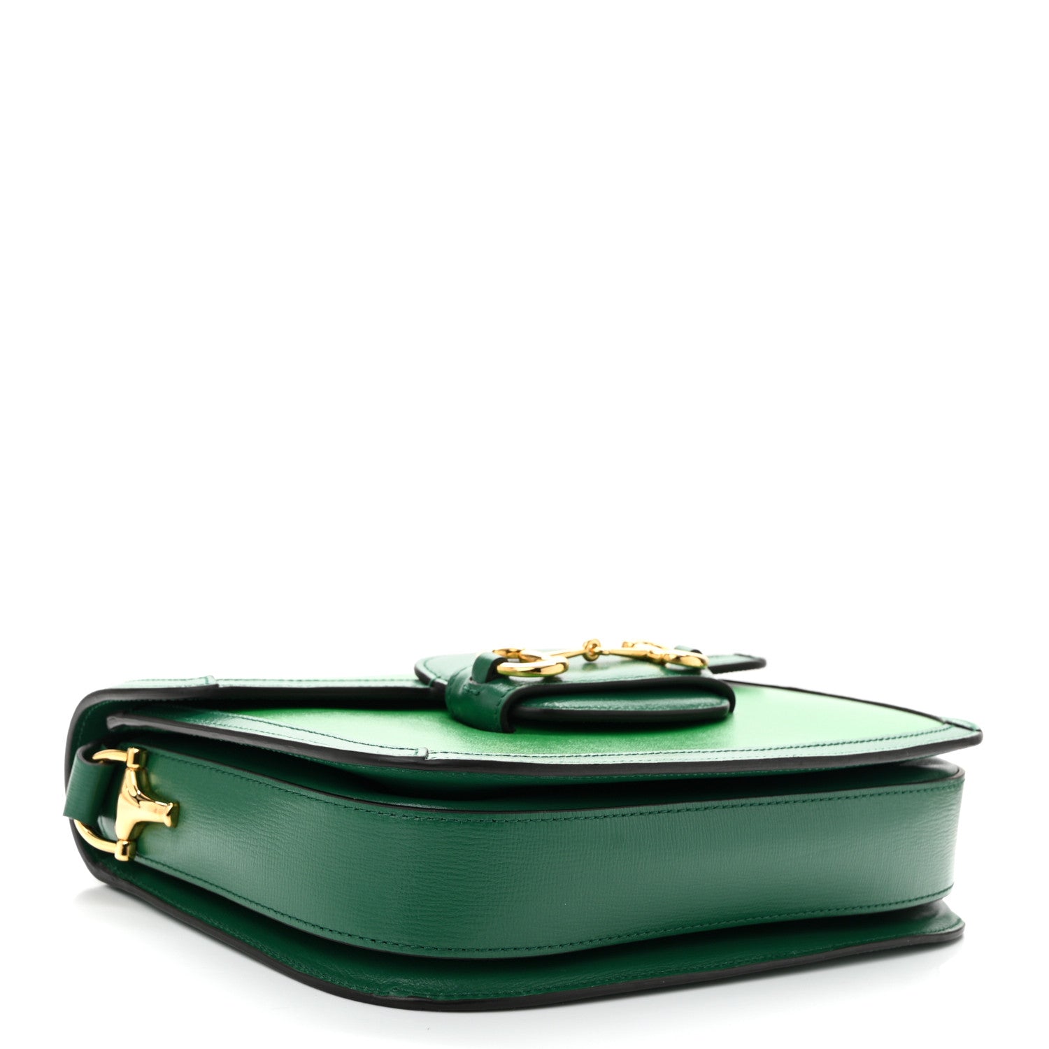 Azalea Calfskin Horsebit 1955 Shoulder Bag New Shamarock Emerald