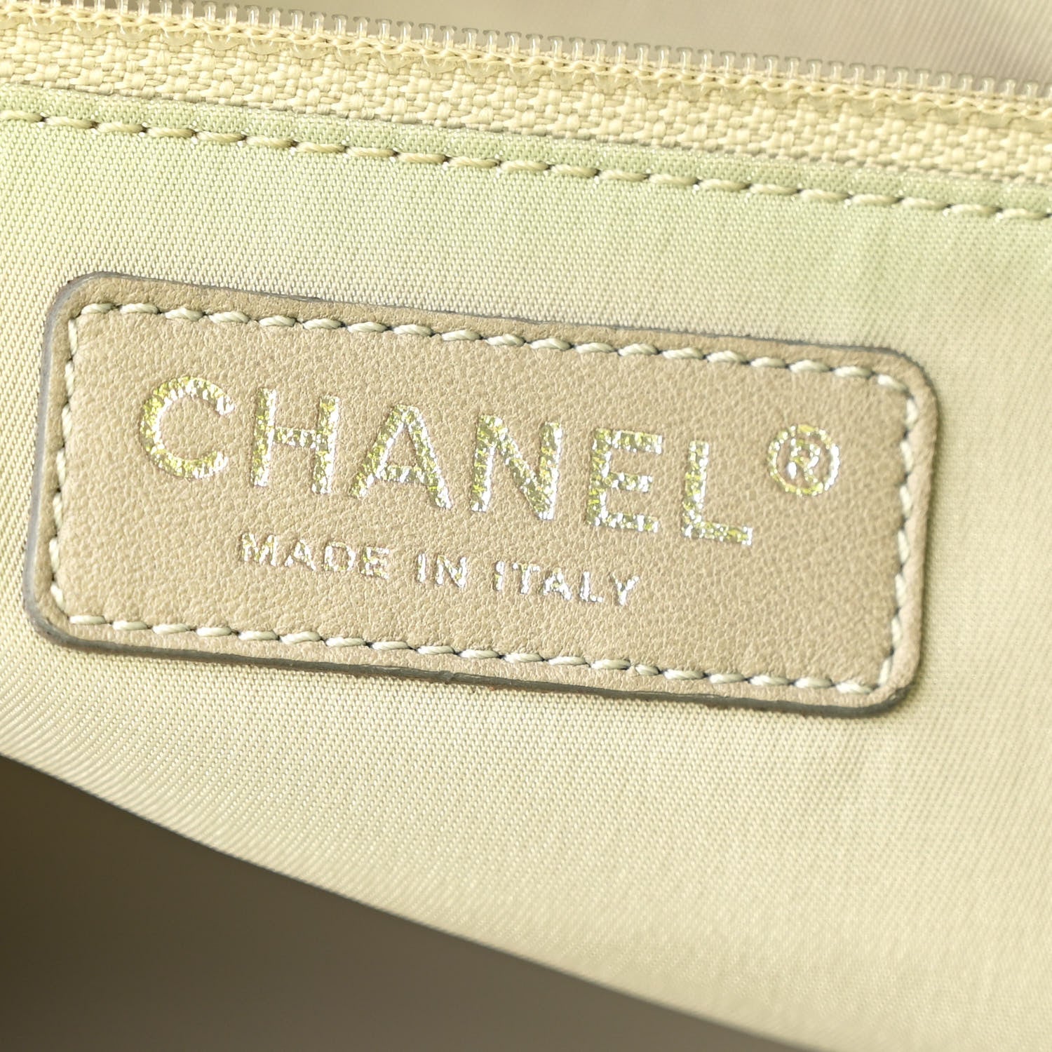 Coated Canvas Quilted Large Paris Biarritz Tote Neon Yellow