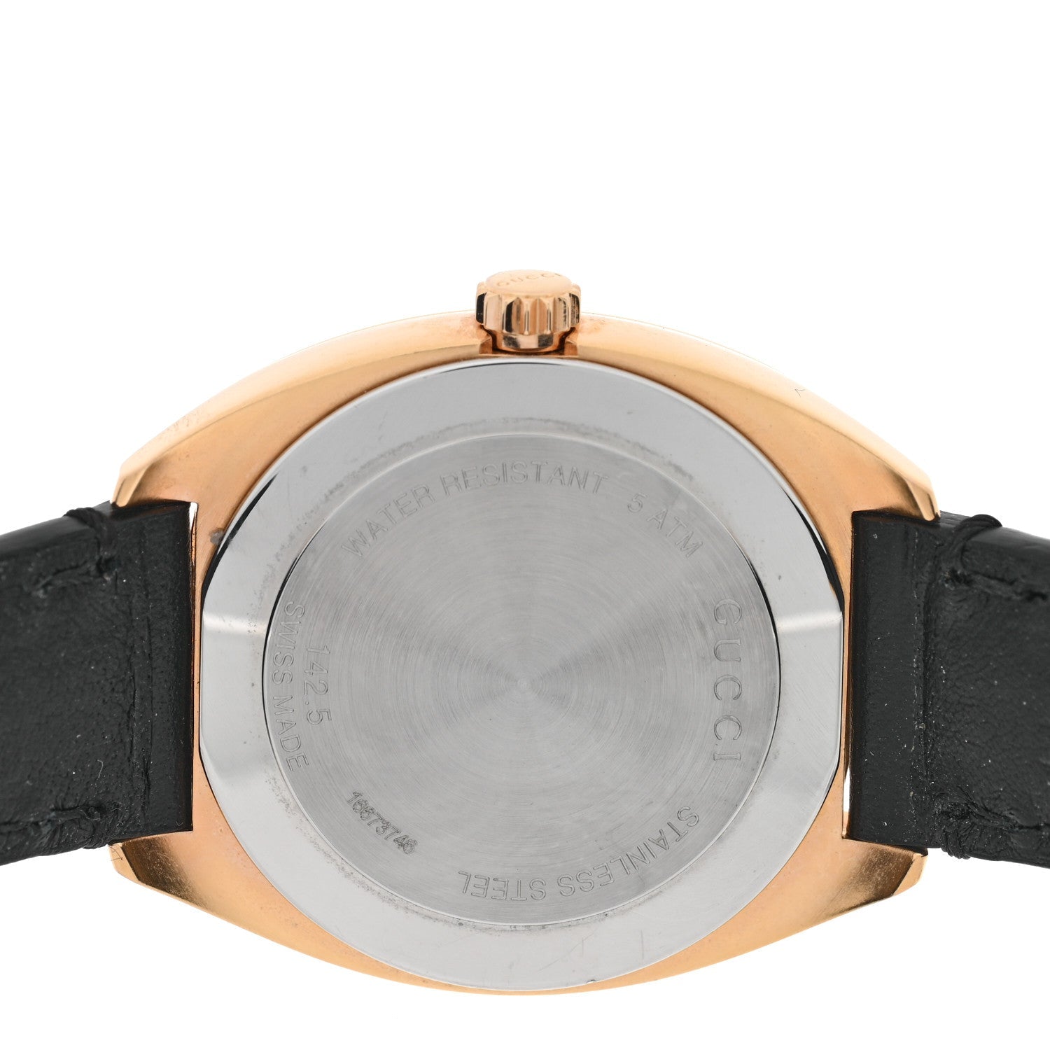 Stainless Steel Calfskin 29mm GG2570 Quartz Watch Black