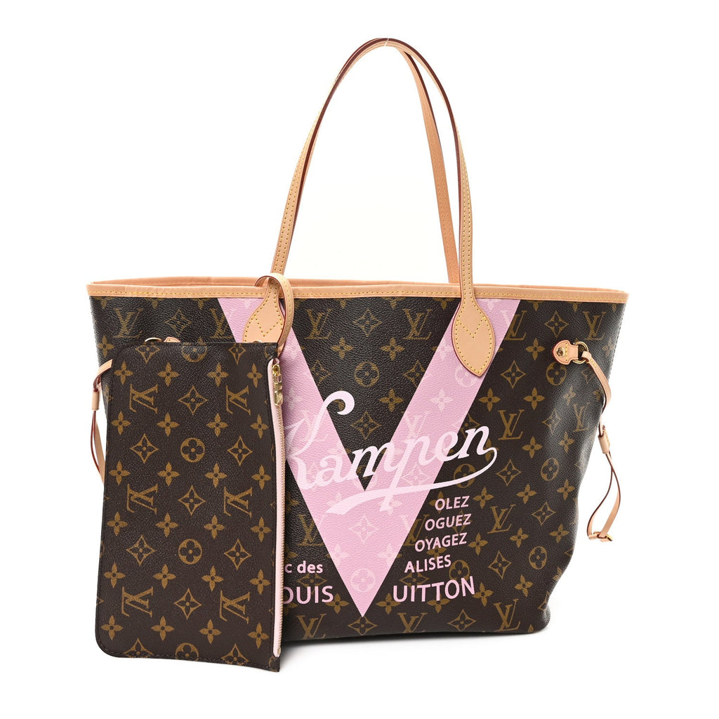 Monogram Kampen V Neverfull MM Rose Ballerine