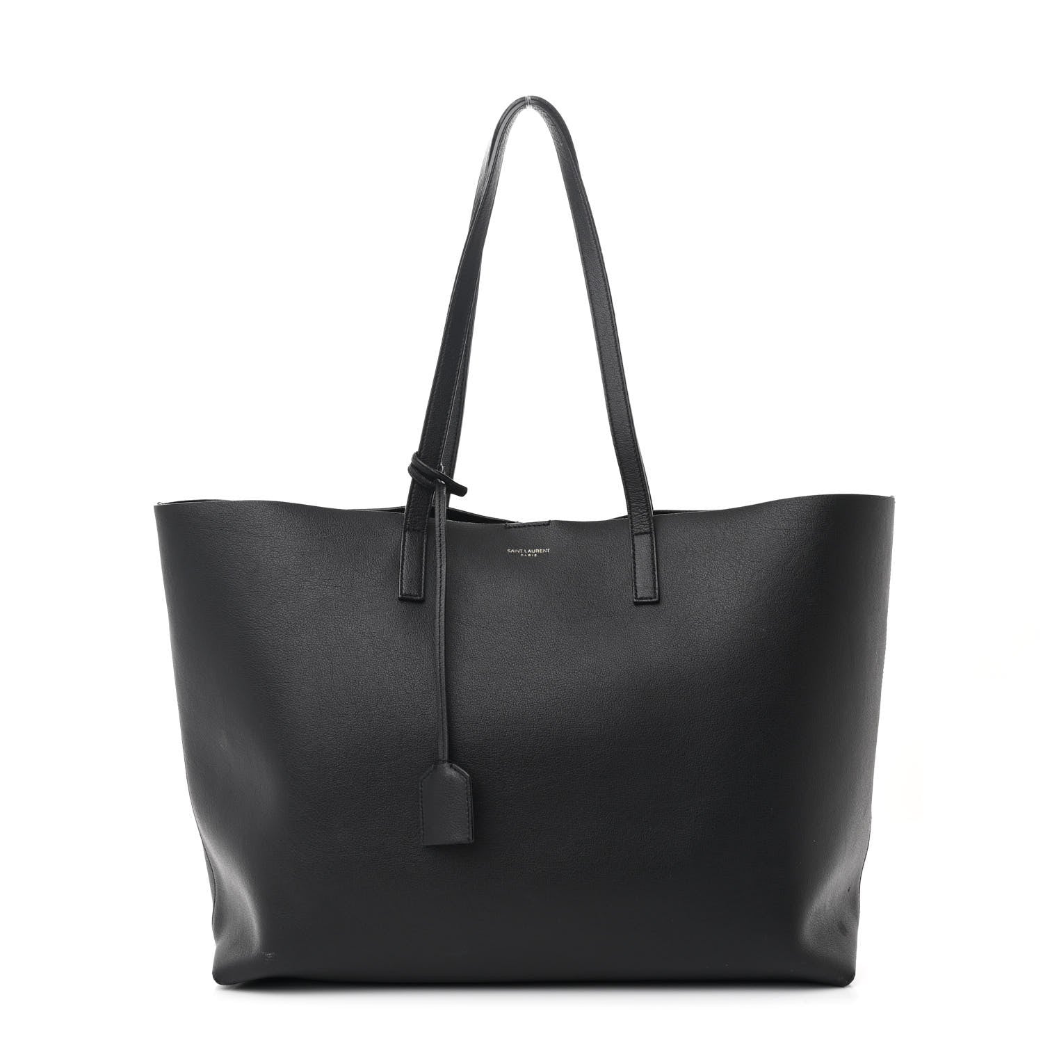 Calfskin Large Shopping Tote Black