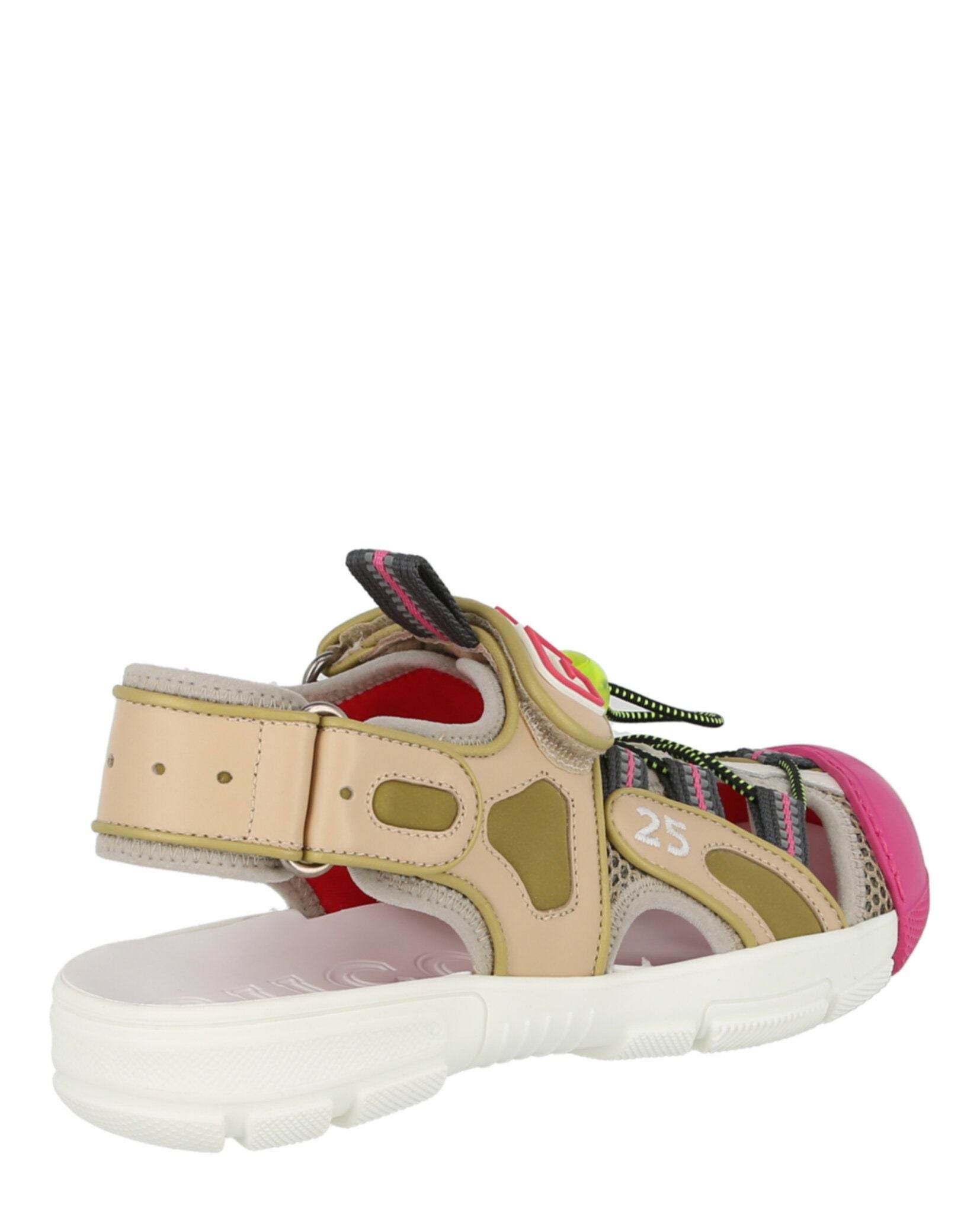 Gucci Mesh Fabric Tinsel Sport Sandals