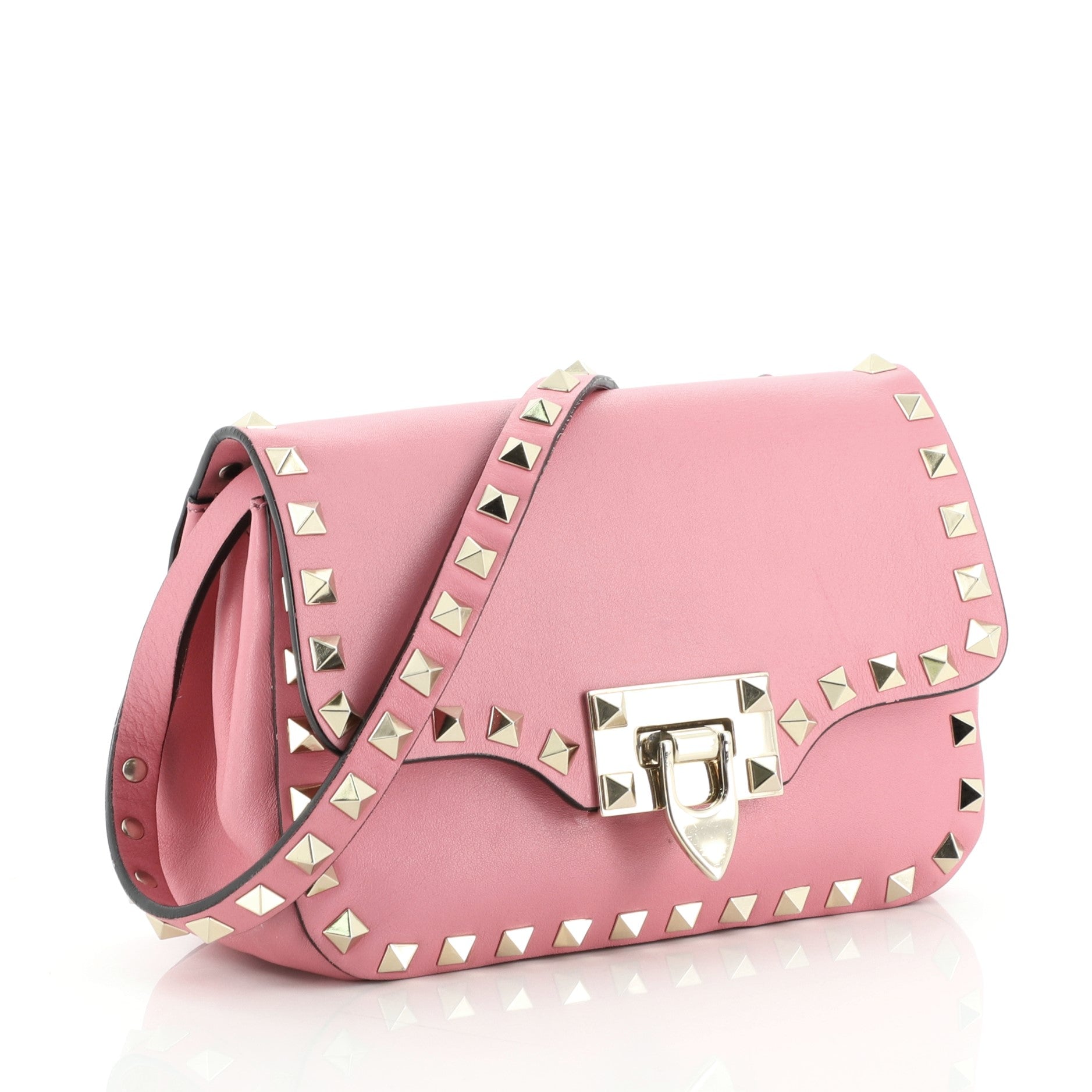 Rockstud Flip Lock Flap Bag Leather Mini