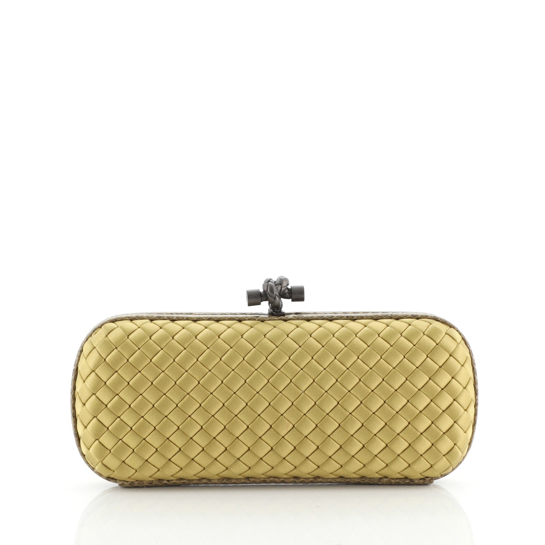 Box Knot Clutch Intrecciato Satin Long