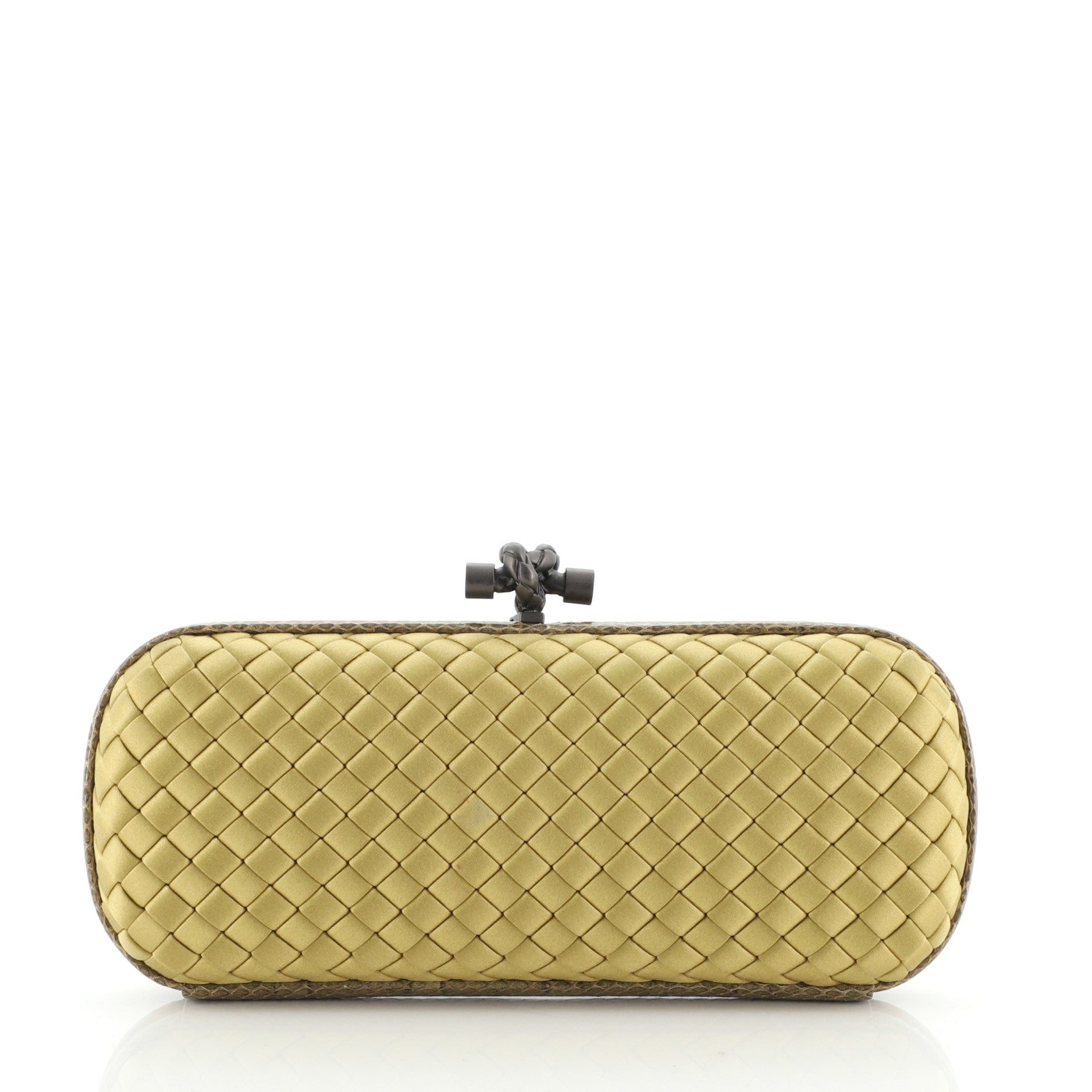 Box Knot Clutch Intrecciato Satin Long
