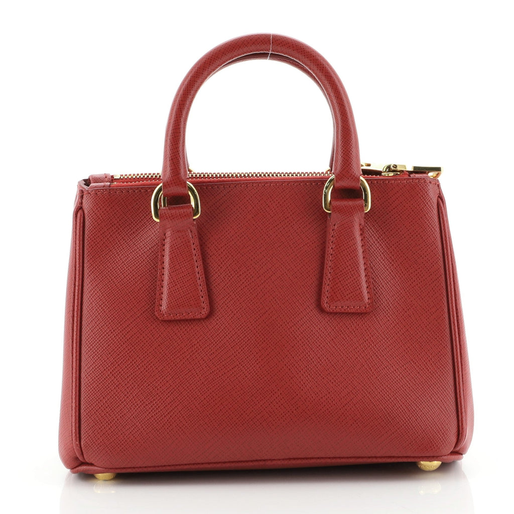 Galleria Double Zip Tote Saffiano Leather Mini