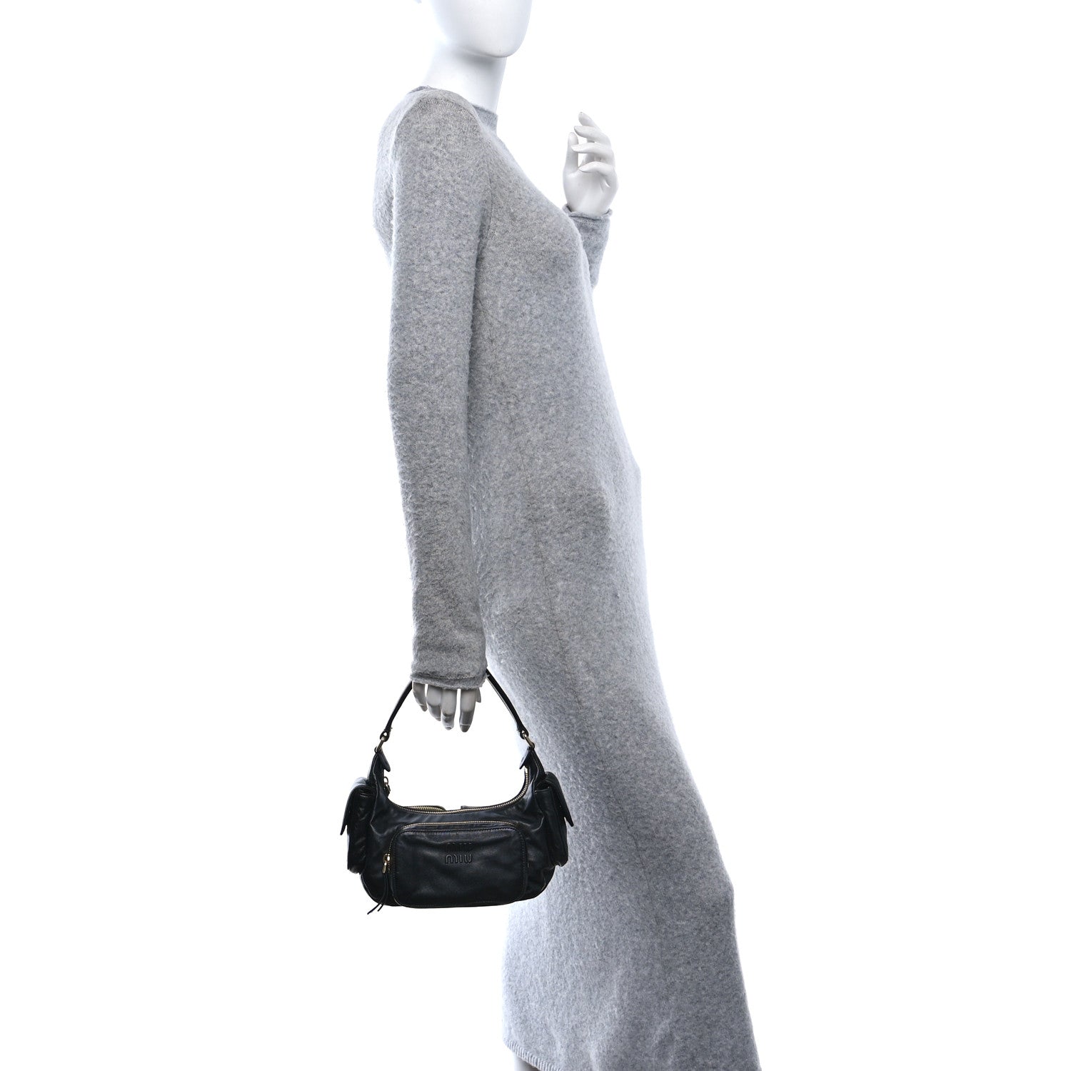 Nappa Multi Pocket Hobo Black