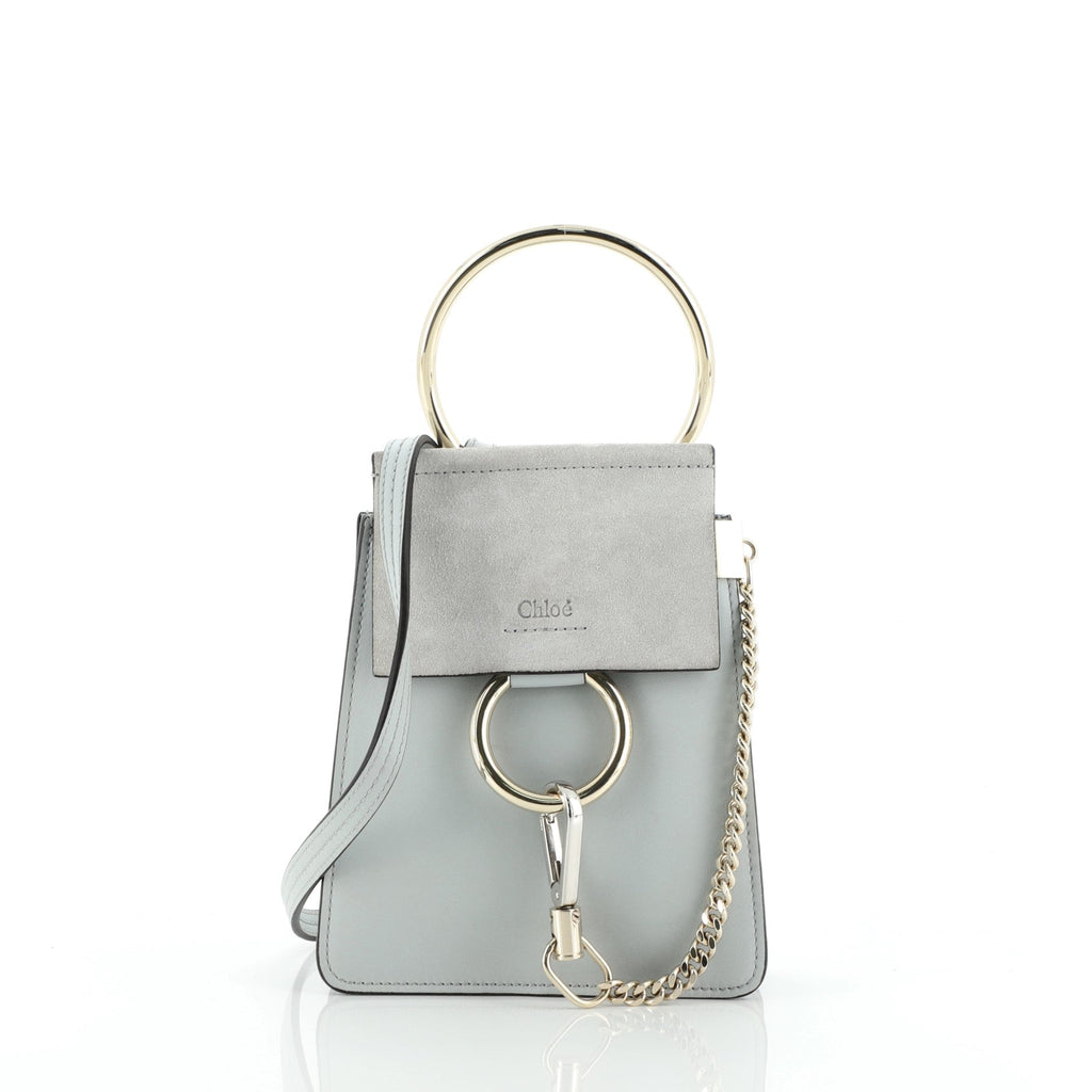 Faye Bracelet Crossbody Bag Leather and Suede Mini