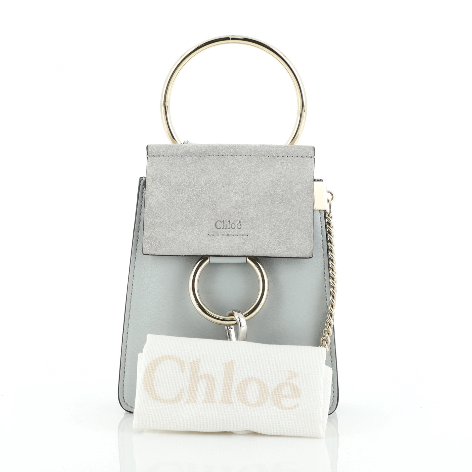 Faye Bracelet Crossbody Bag Leather and Suede Mini