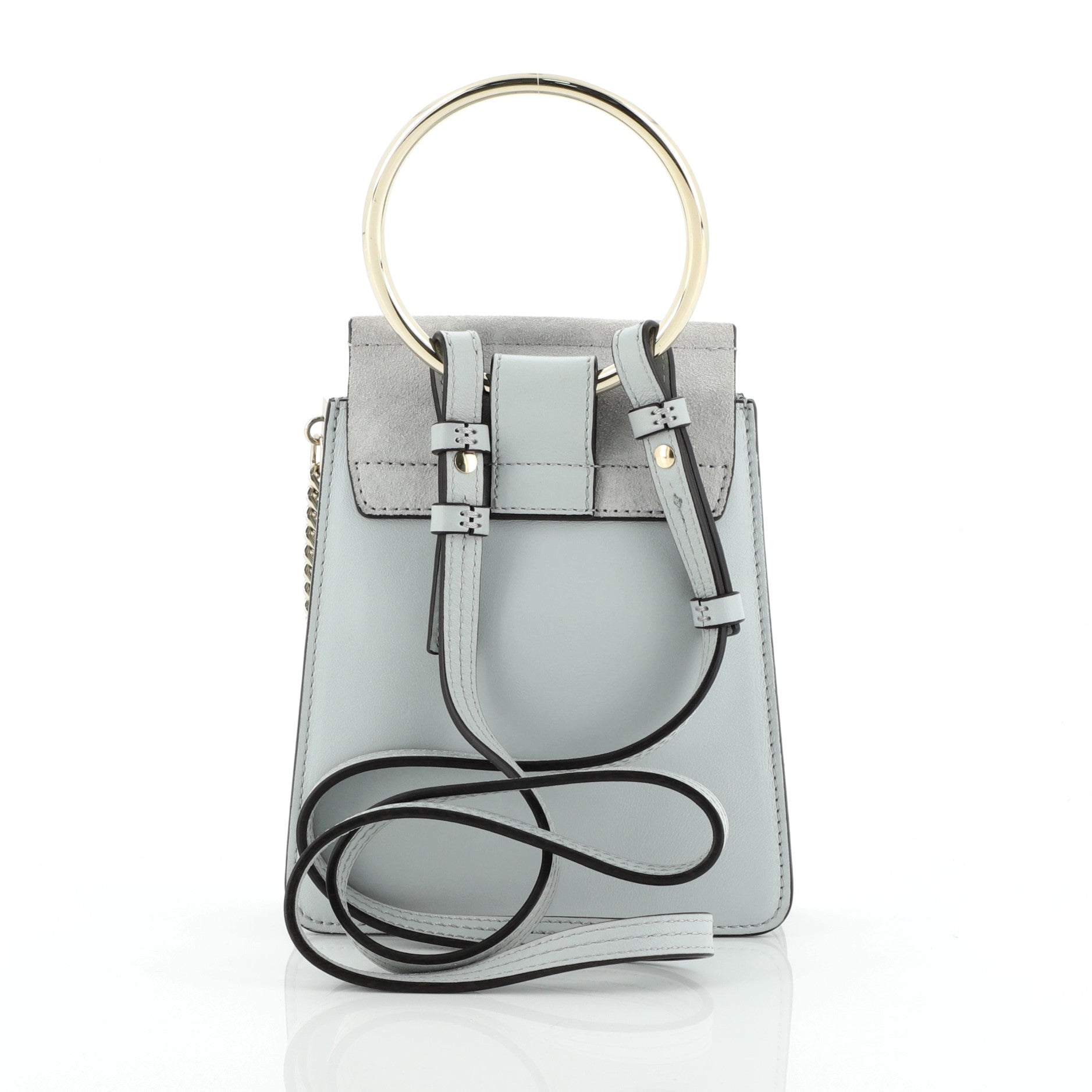 Faye Bracelet Crossbody Bag Leather and Suede Mini