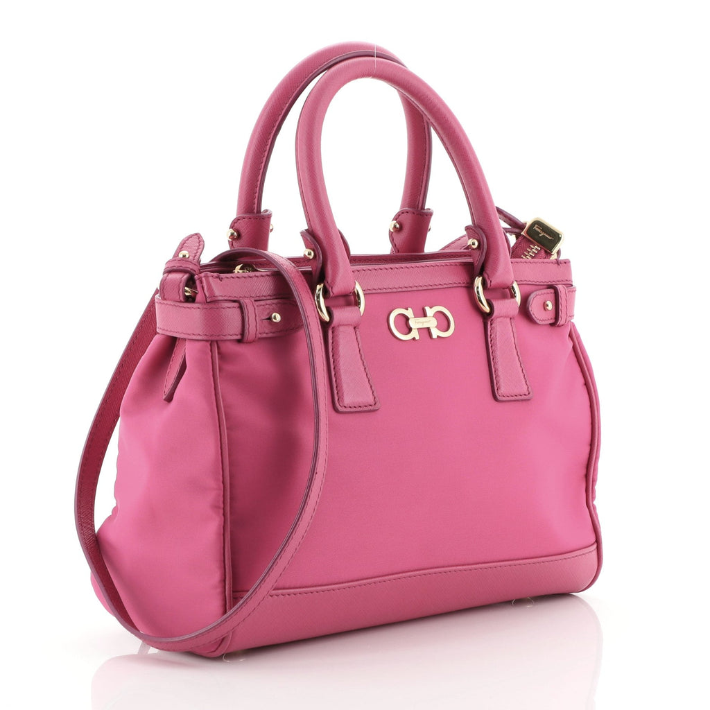 Batik Tote Nylon with Leather Mini