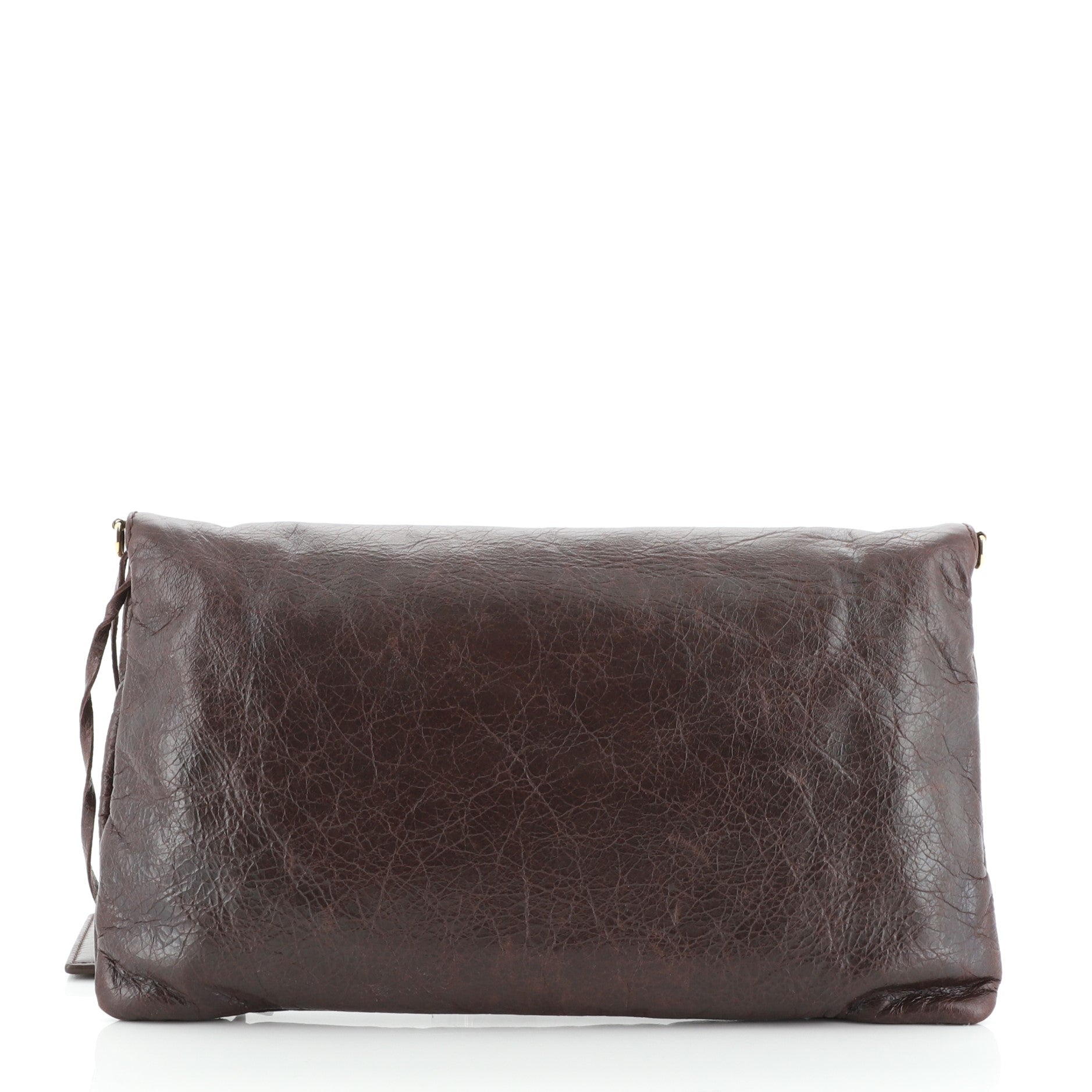 Classic Studs Envelope Strap Clutch Leather