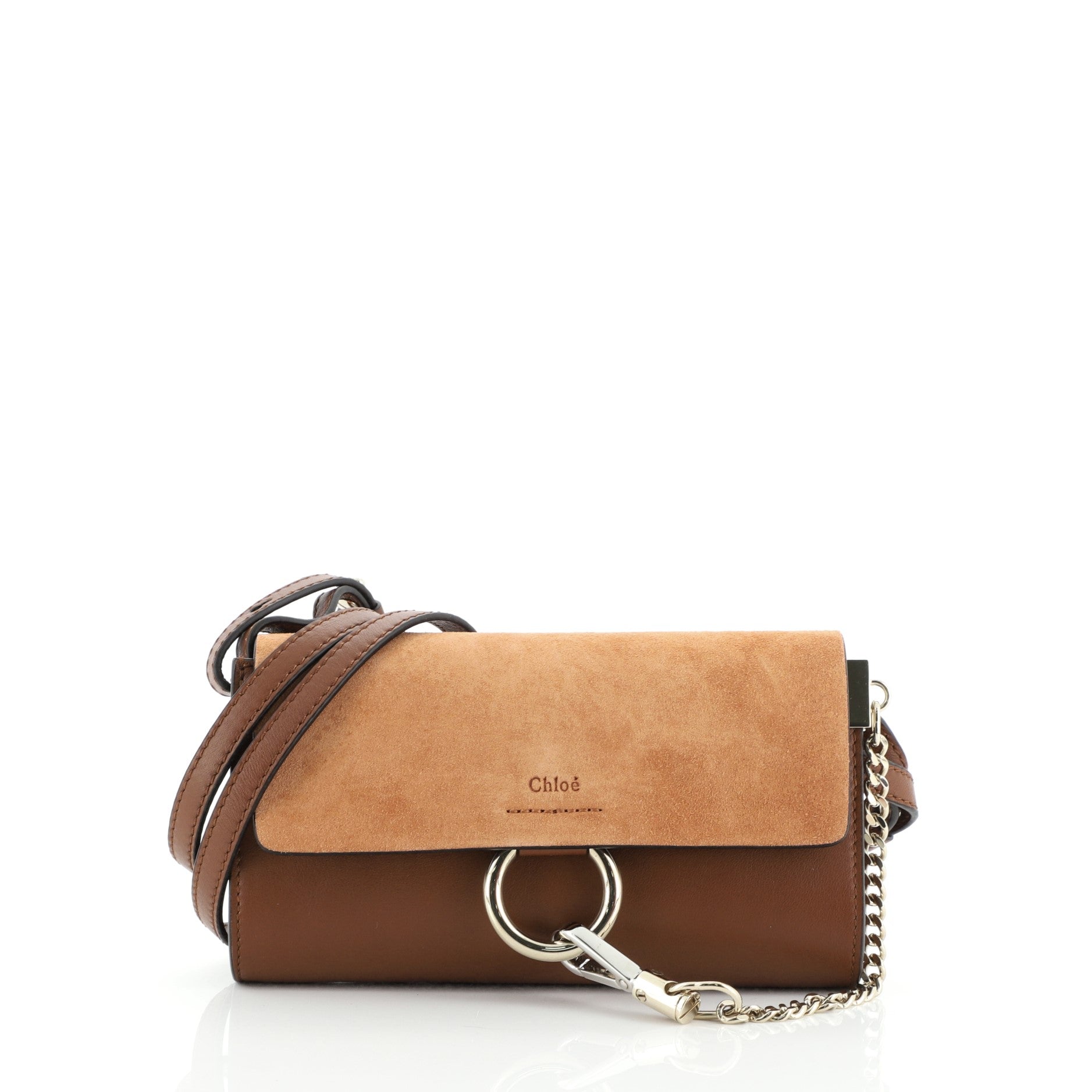 Faye Shoulder Bag Leather and Suede Mini