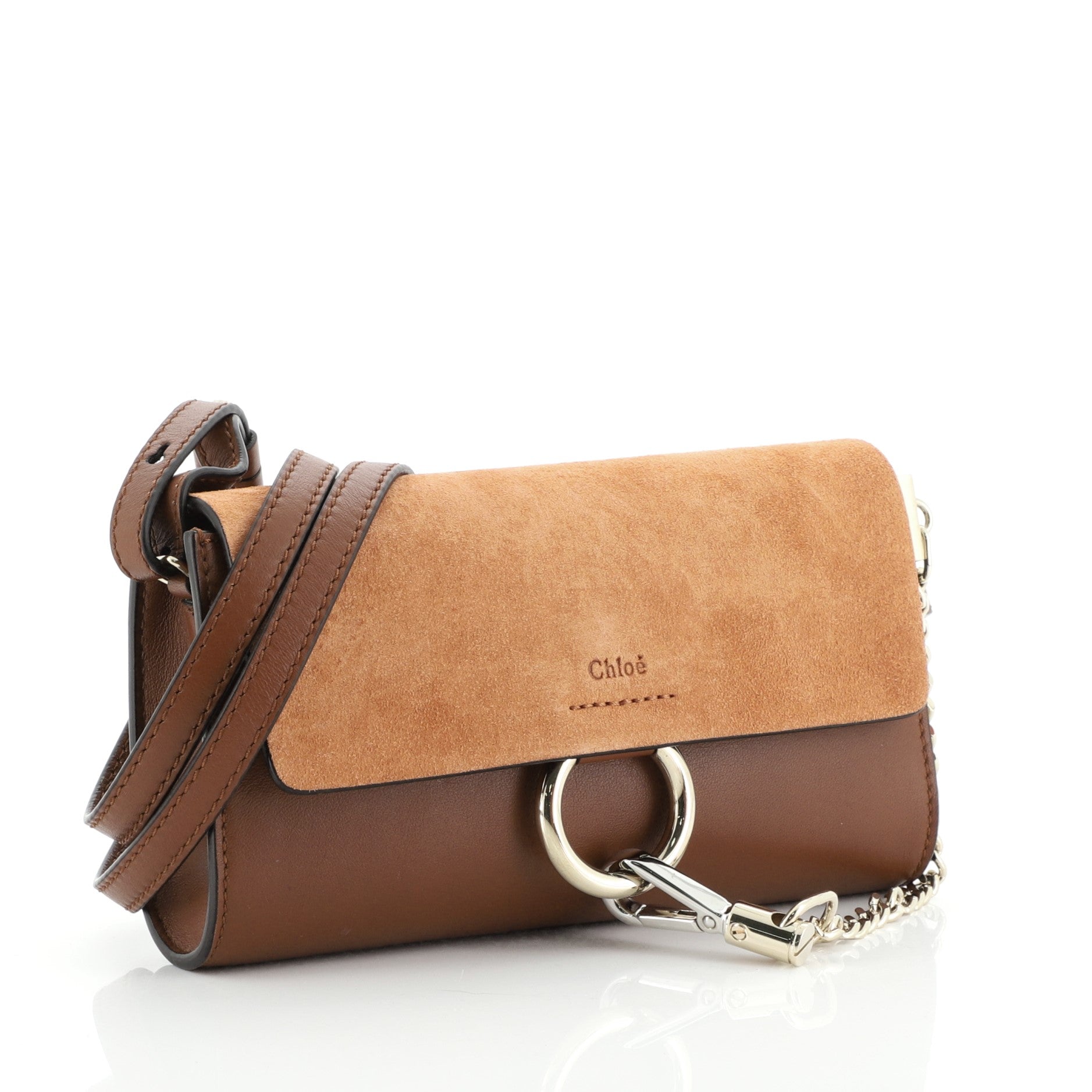 Faye Shoulder Bag Leather and Suede Mini