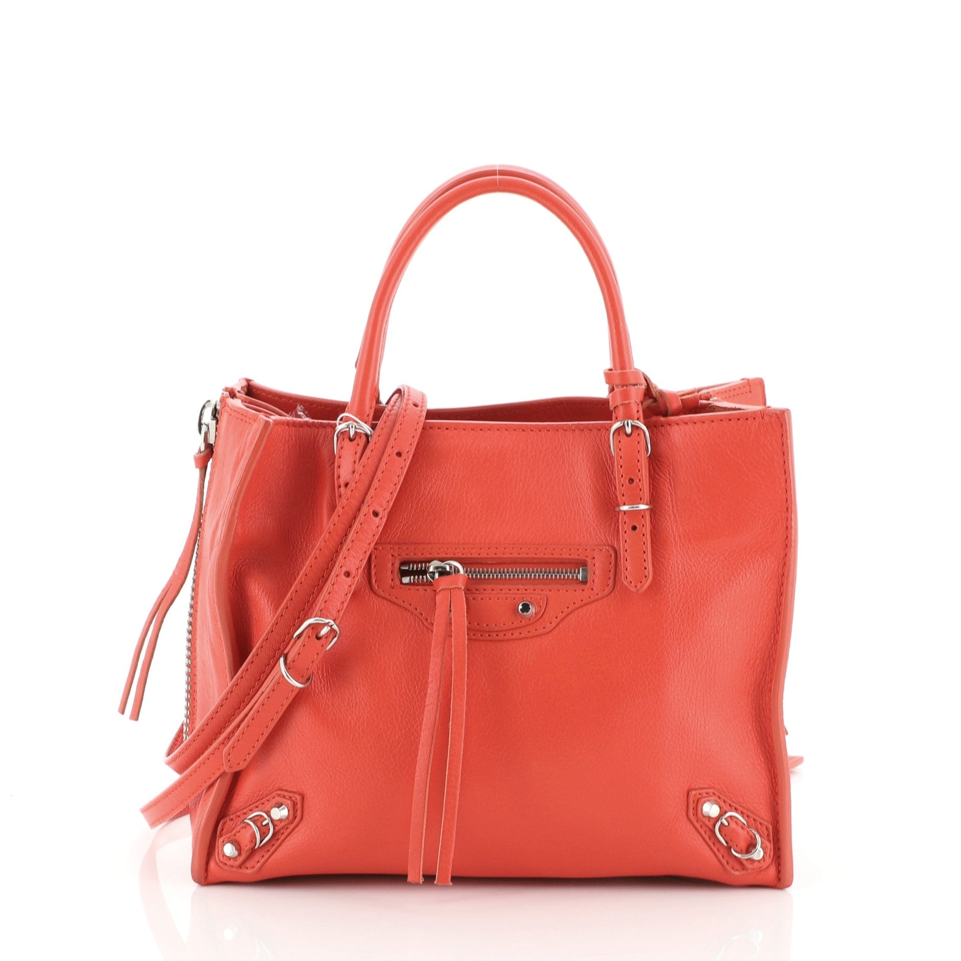 Papier A4 Zip Around Classic Studs Bag Leather Mini