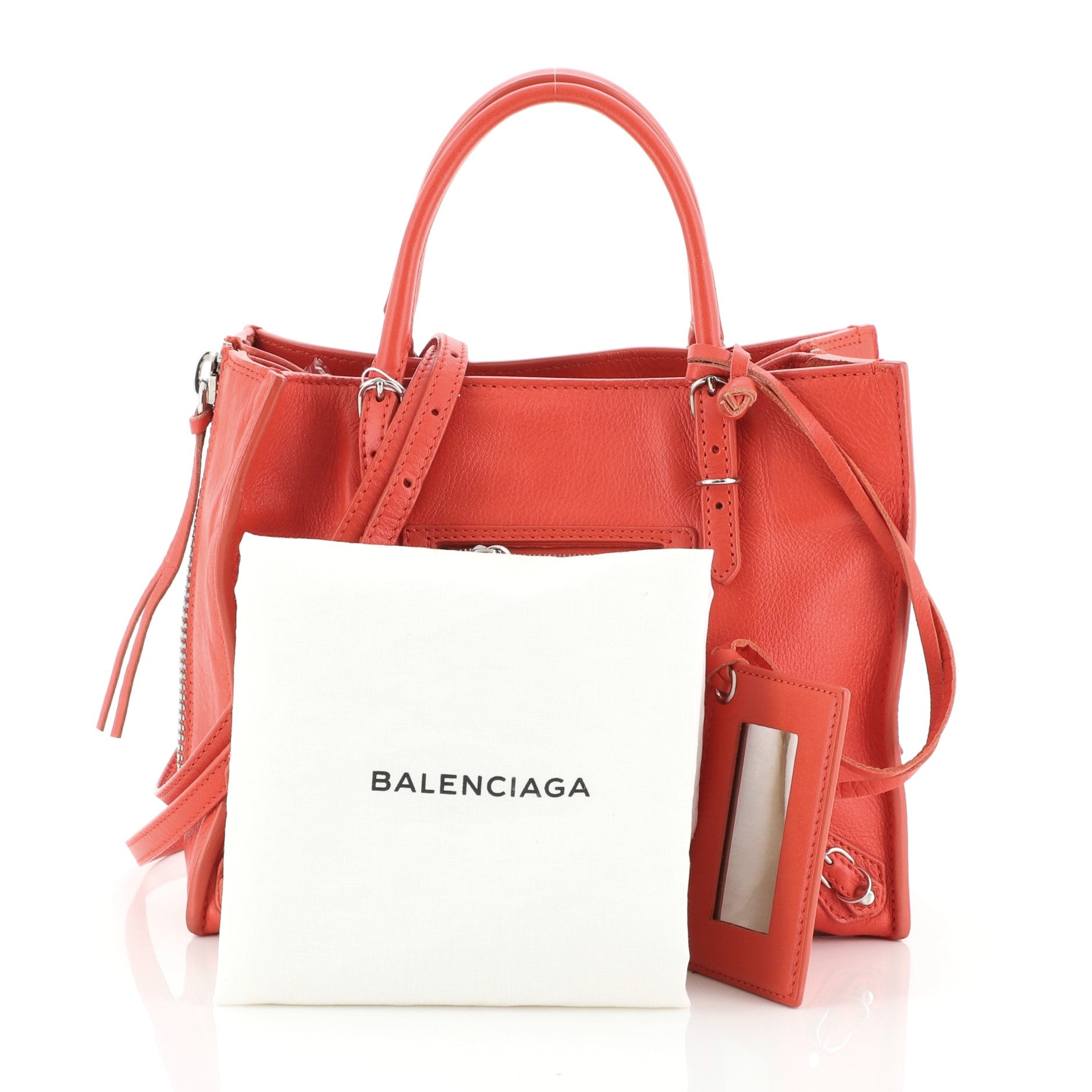 Papier A4 Zip Around Classic Studs Bag Leather Mini