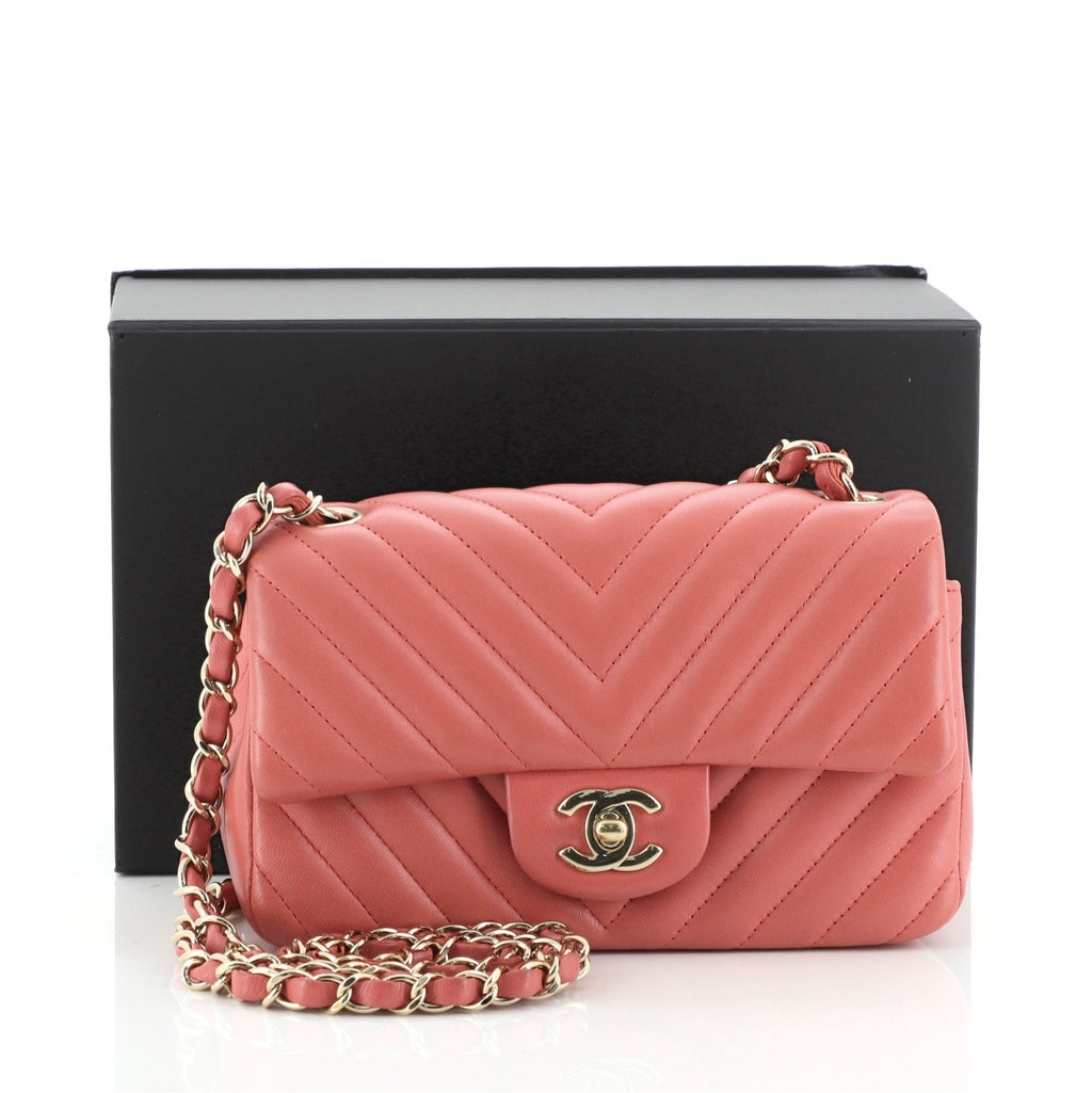 Classic Single Flap Bag Chevron Lambskin Mini