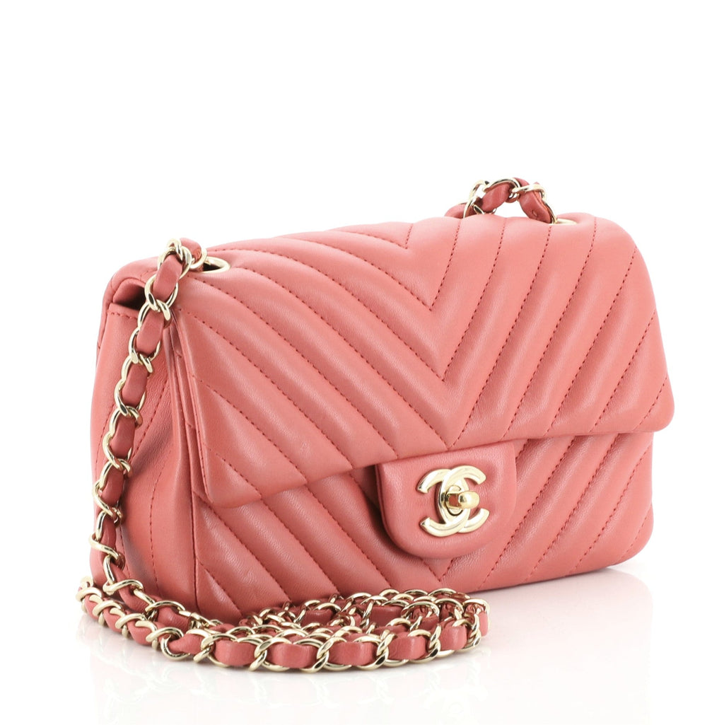 Classic Single Flap Bag Chevron Lambskin Mini