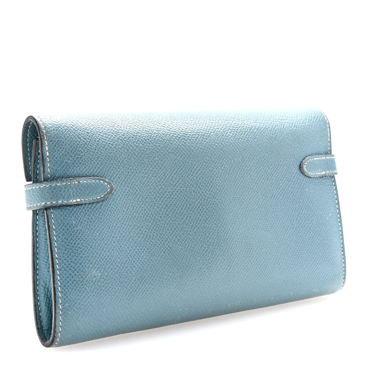 Epsom Kelly Longue Wallet Blue Jean