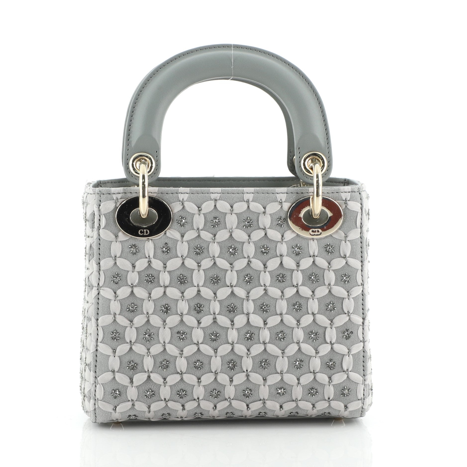 Lady Dior Chain Bag Embroidered and Beaded Suede Mini