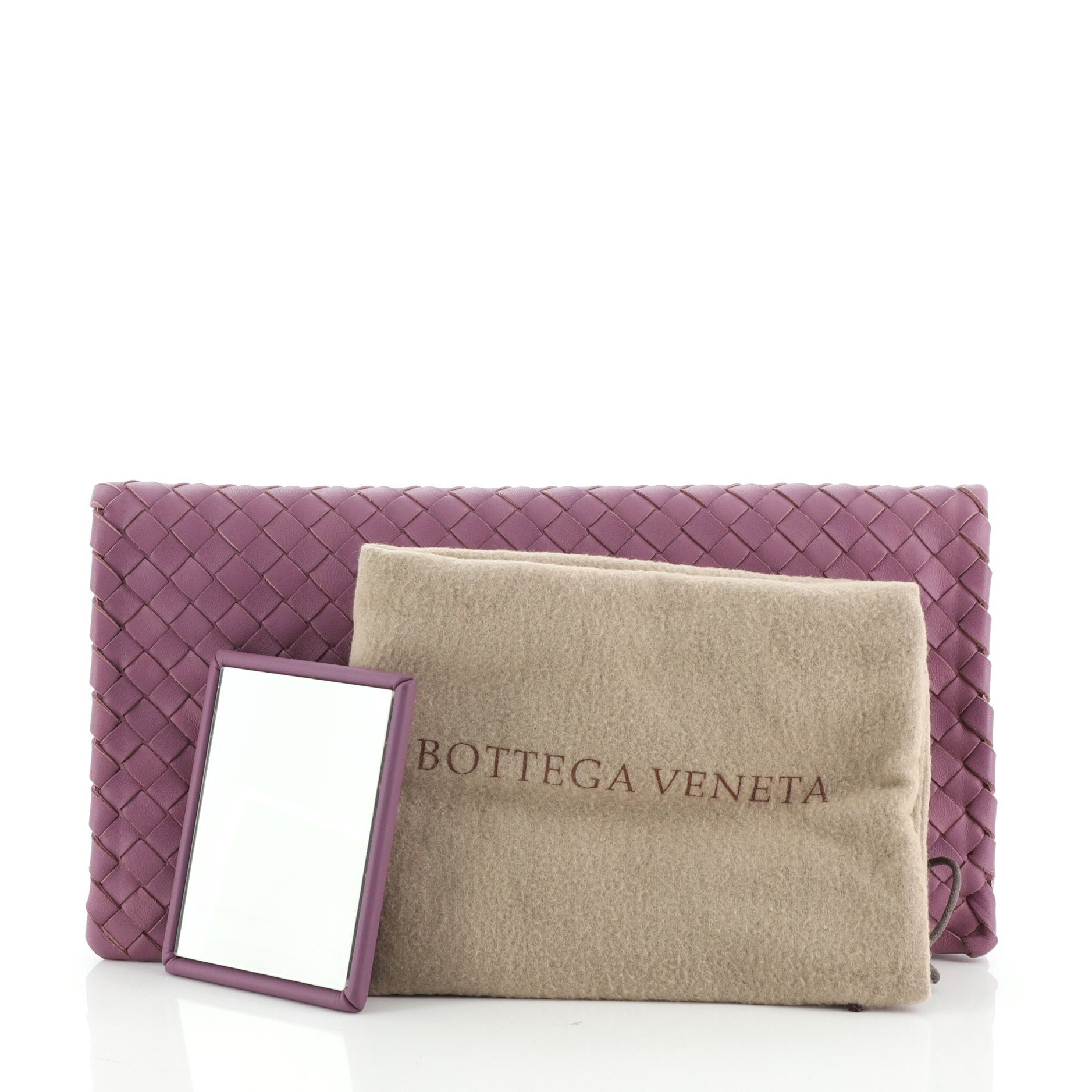 Fold Over Turnlock Clutch Intrecciato Nappa