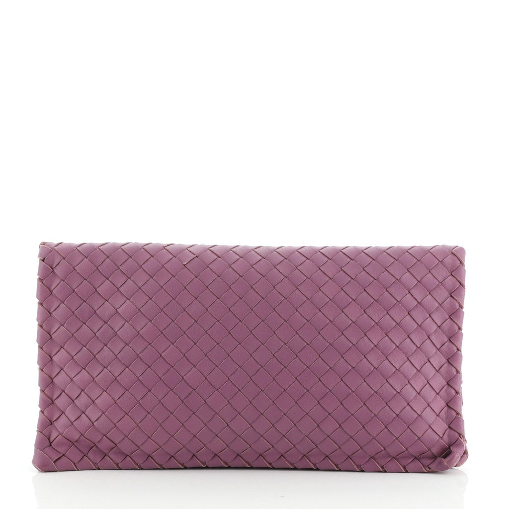 Fold Over Turnlock Clutch Intrecciato Nappa