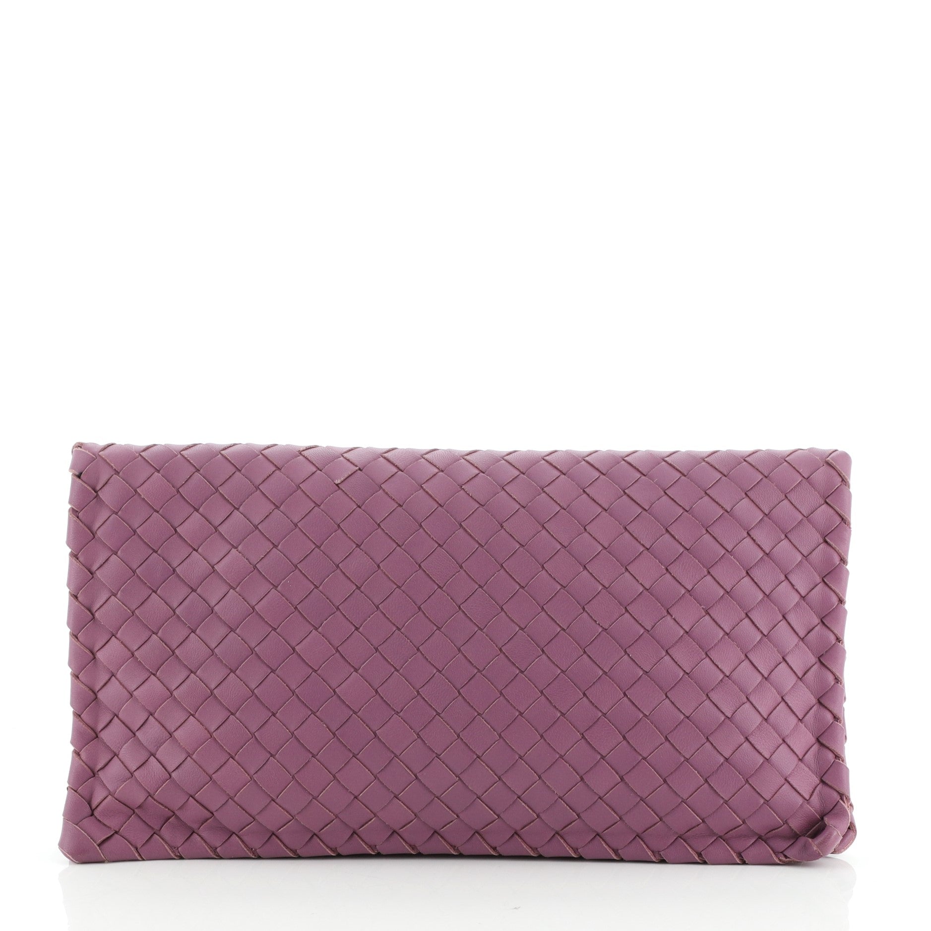 Fold Over Turnlock Clutch Intrecciato Nappa