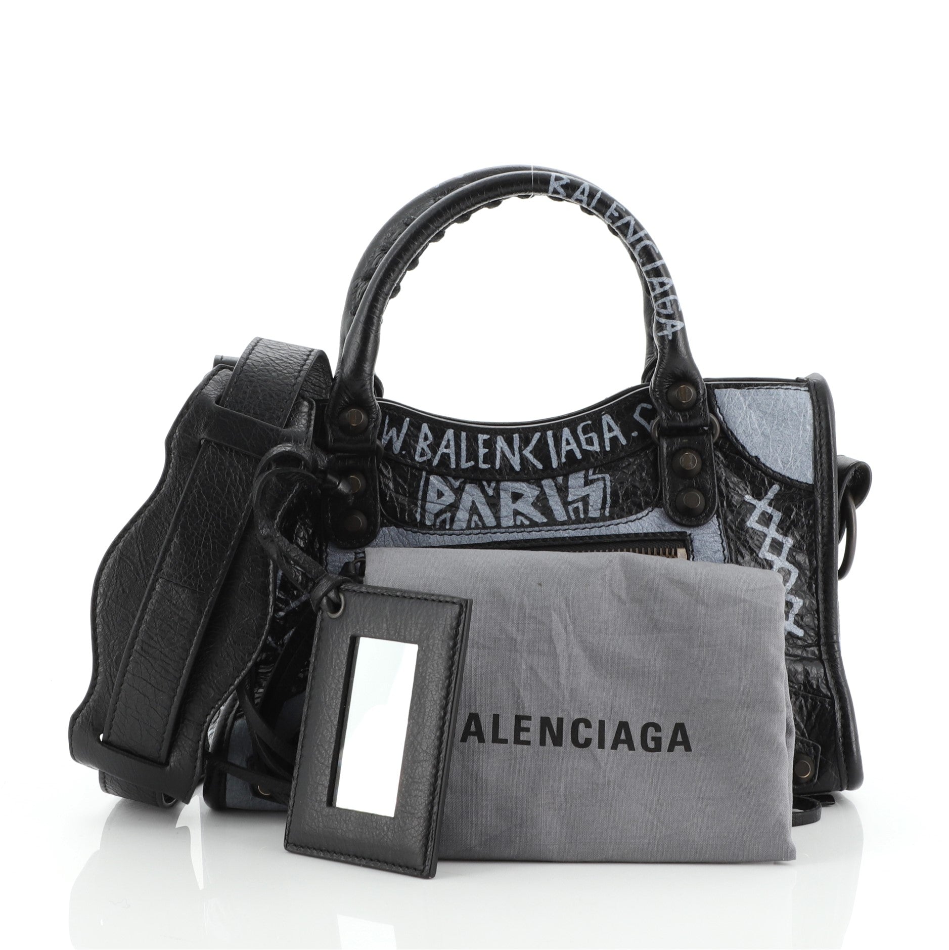 City Graffiti Classic Studs Bag Leather Mini