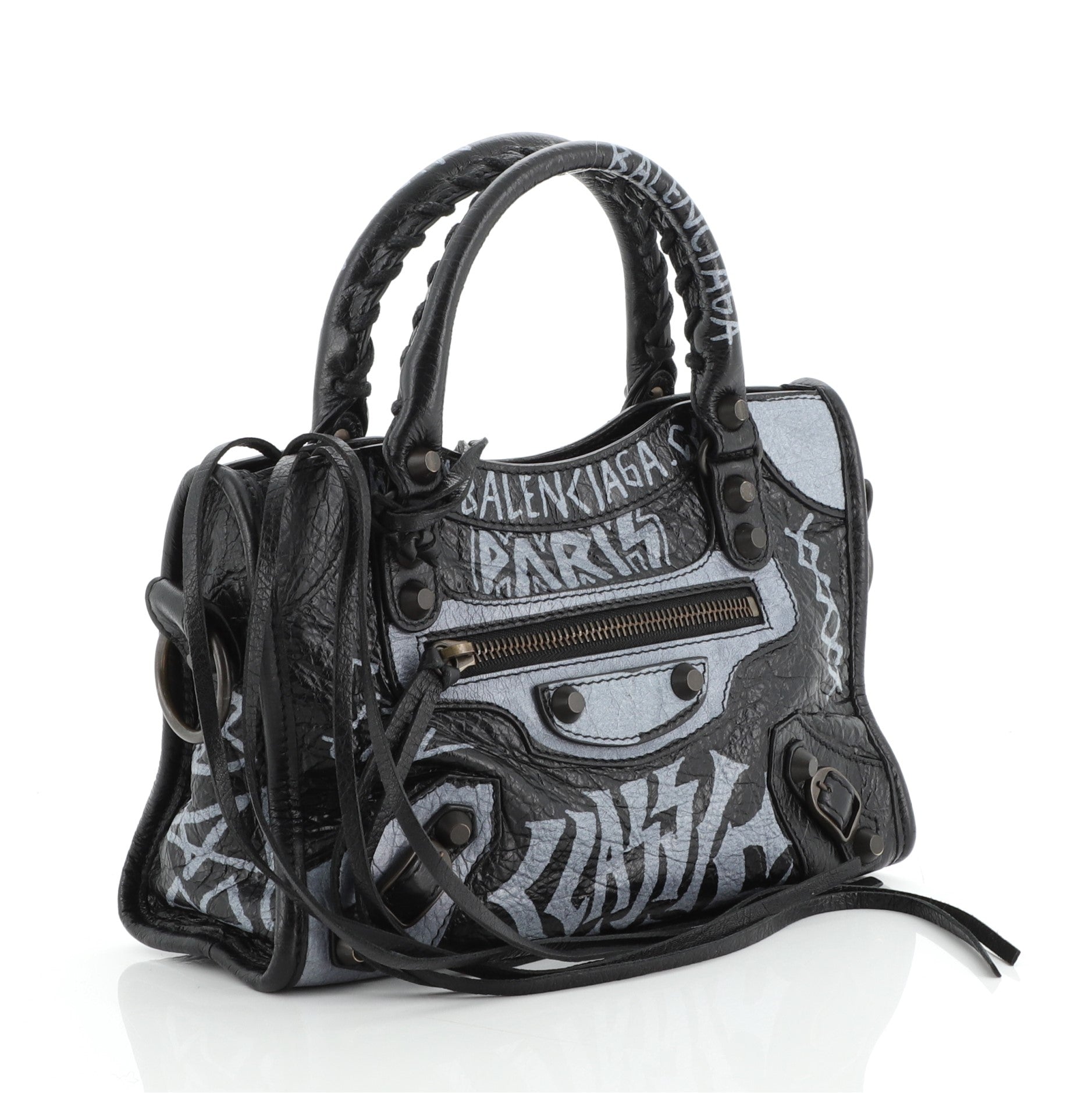 City Graffiti Classic Studs Bag Leather Mini