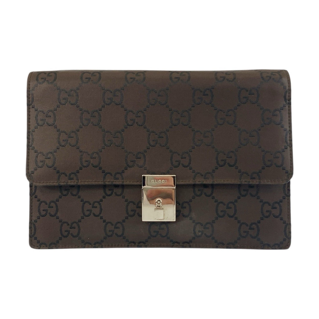 Padlock Clutch Guccissima Leather