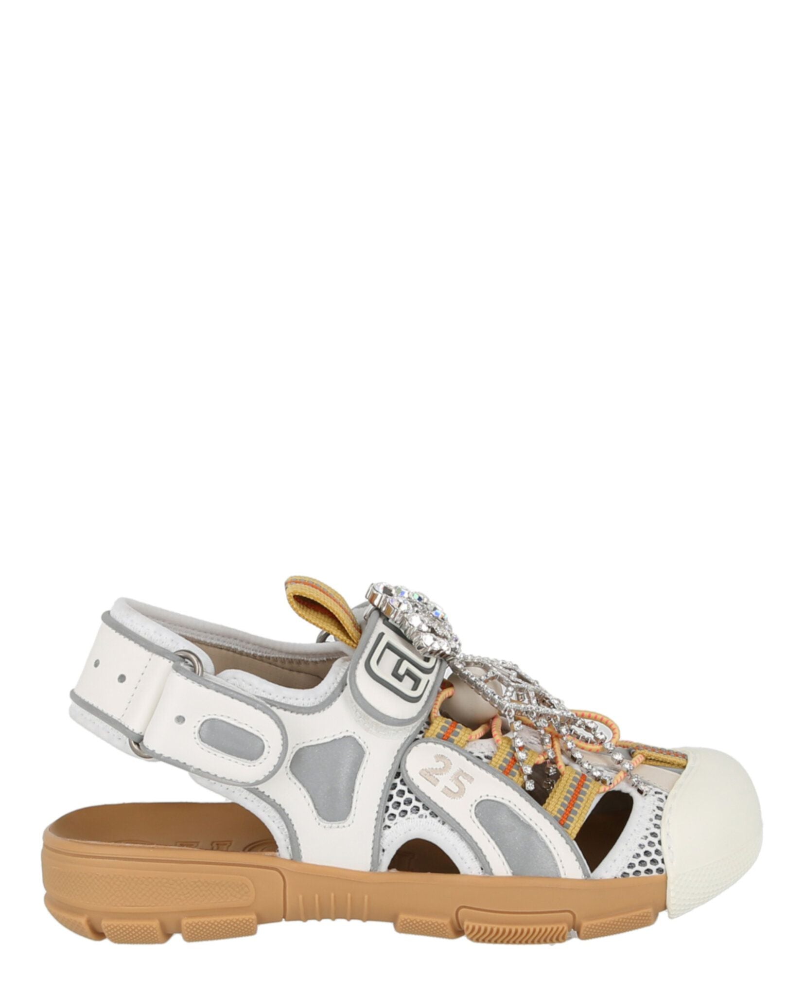 Gucci Mesh Fabric Tinsel Sport Sandals