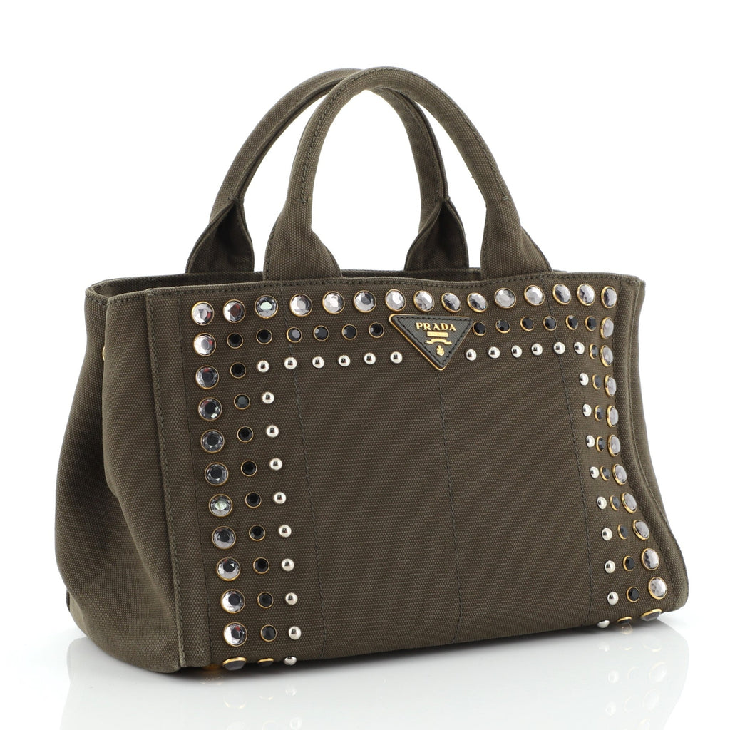 Canapa Tote Embellished Canvas Mini