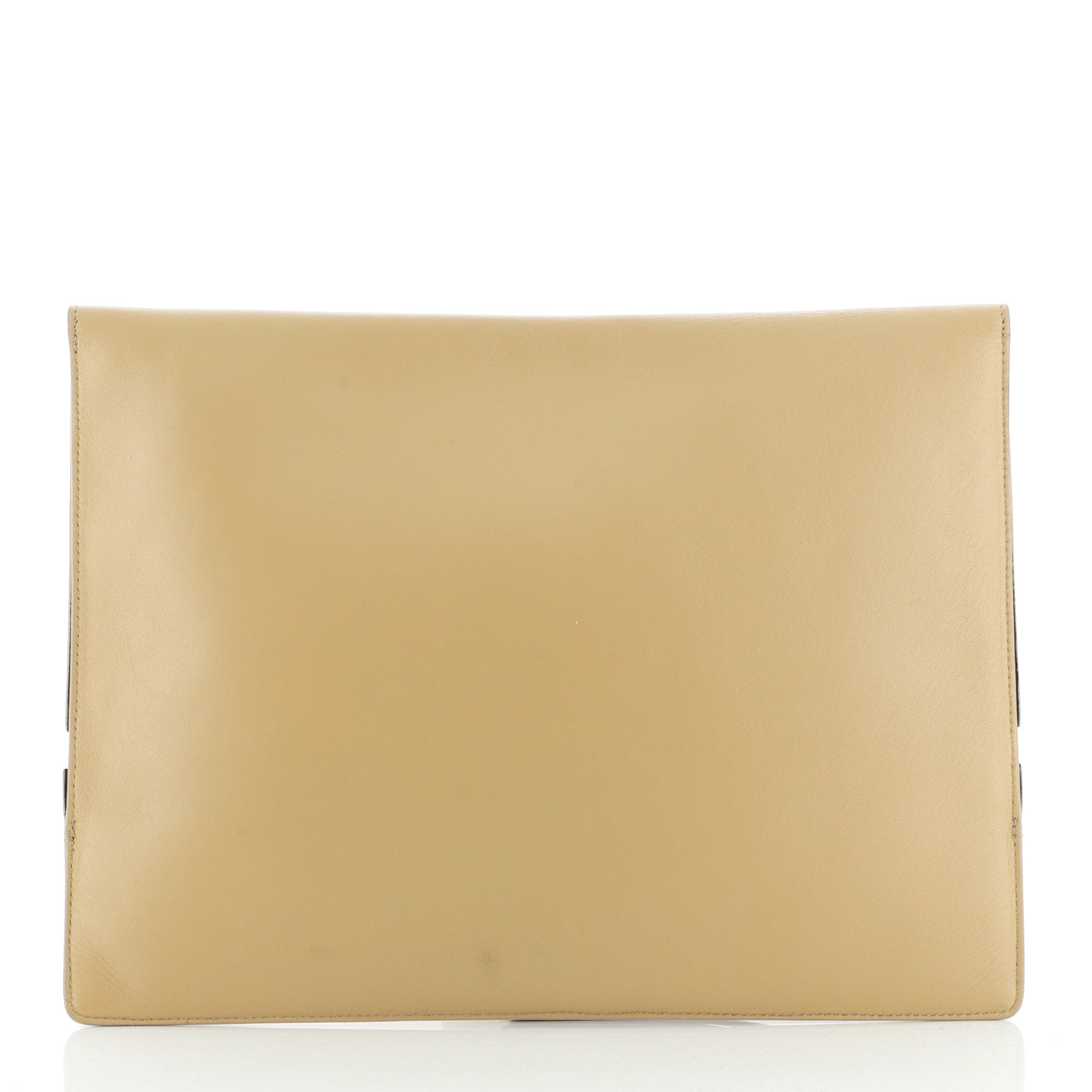 Zip Clutch Leather Oversized