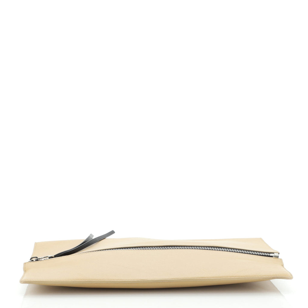 Zip Clutch Leather Oversized