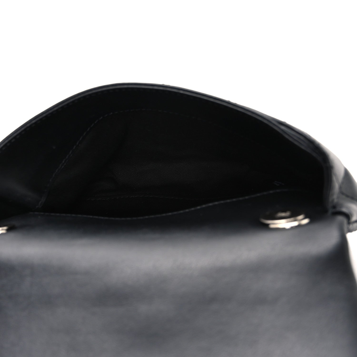 Calfskin Quilted CC Uniform Flap Belt Bag Black