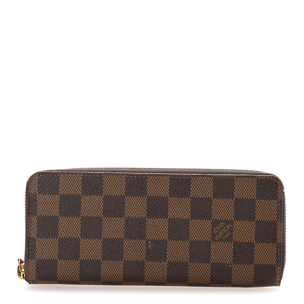 Damier Ebene Clemence Wallet Cherry