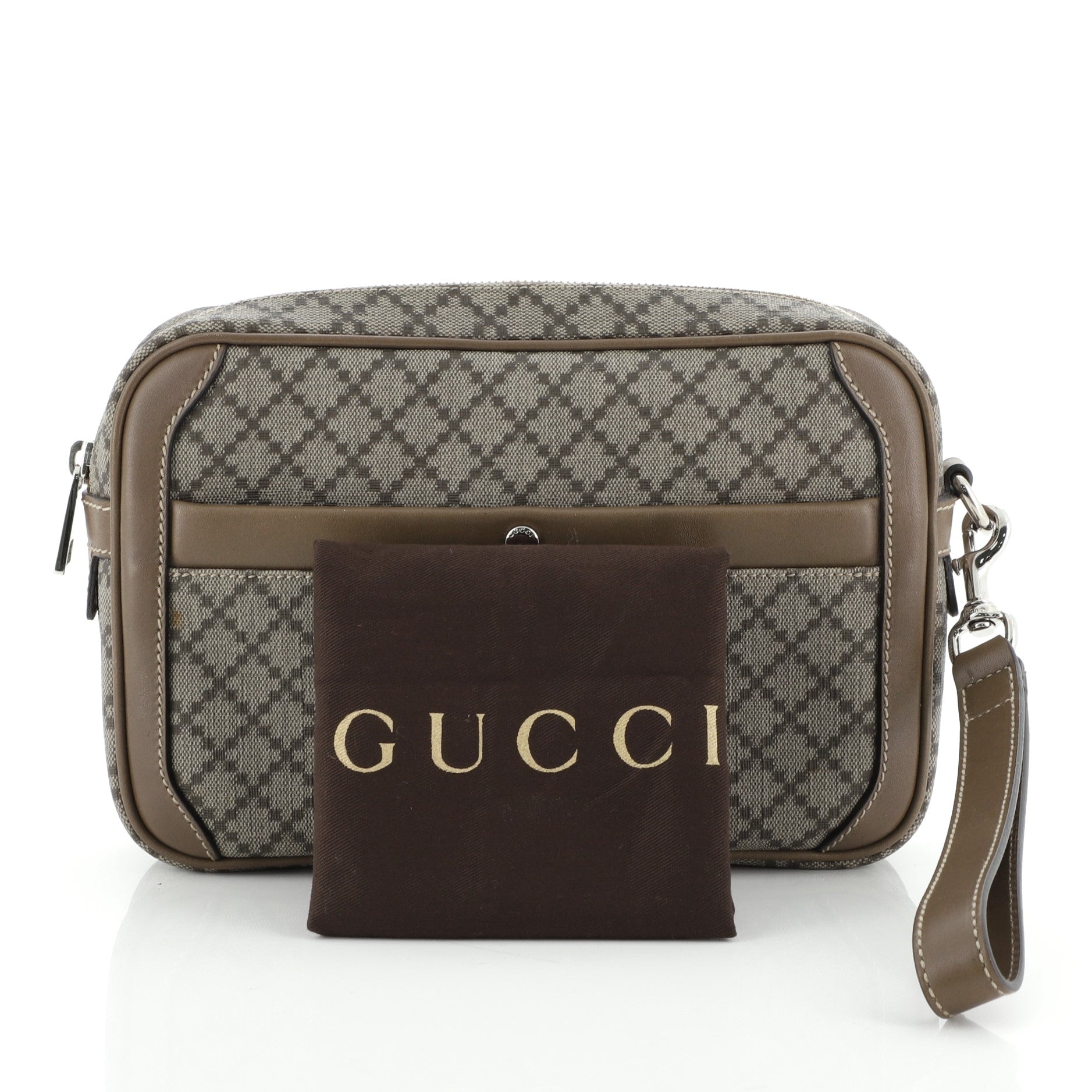 Wristlet Clutch Diamante Canvas