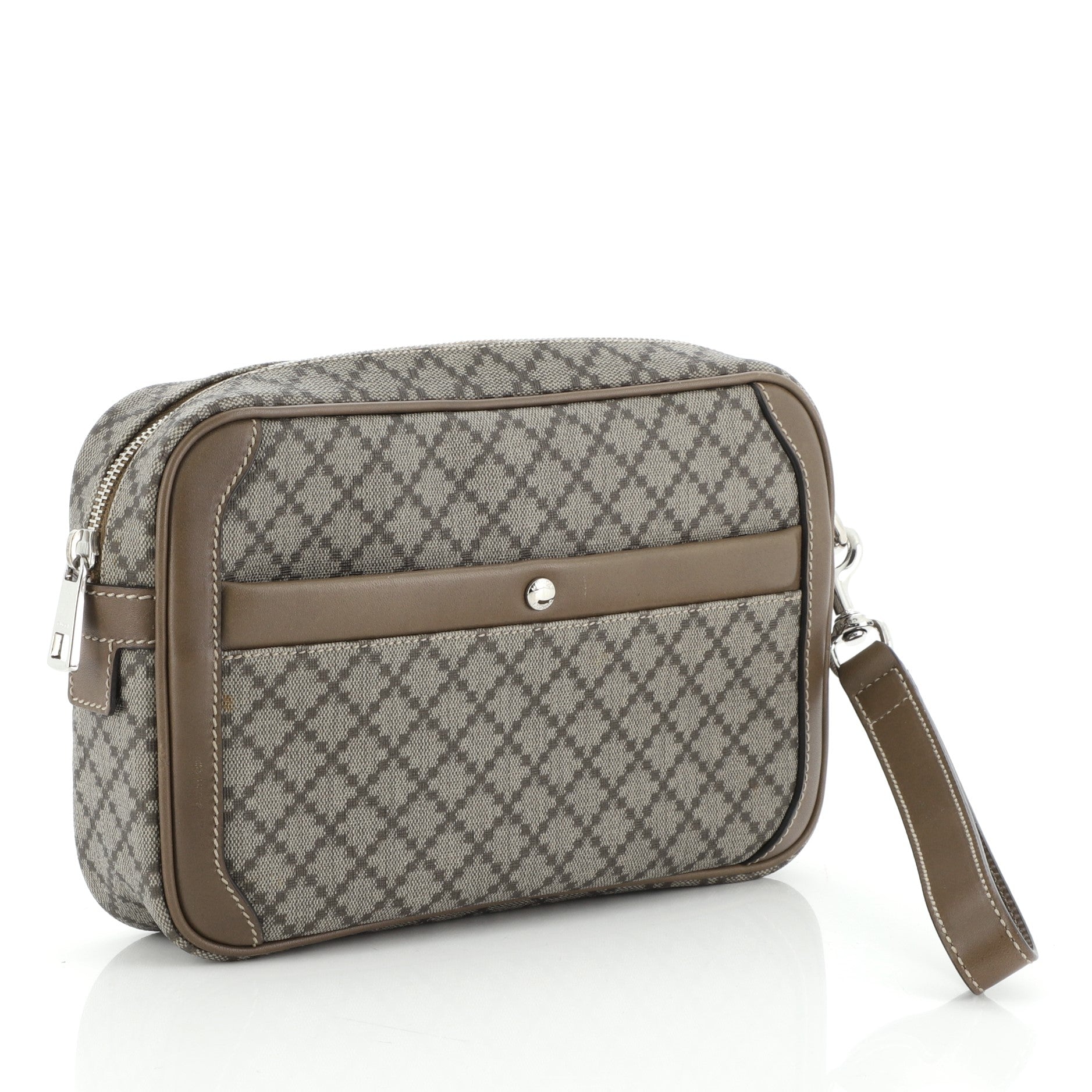 Wristlet Clutch Diamante Canvas