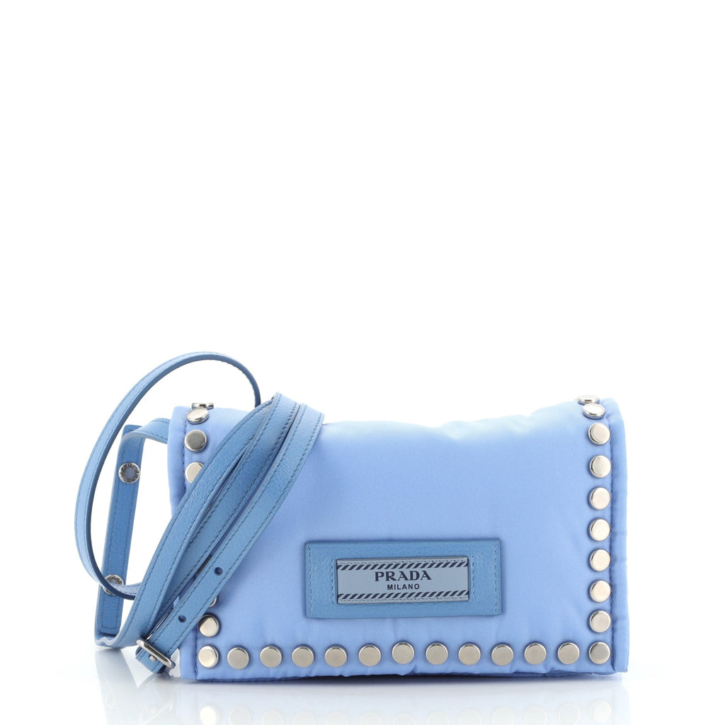Etiquette Flap Bag Studded Tessuto Mini