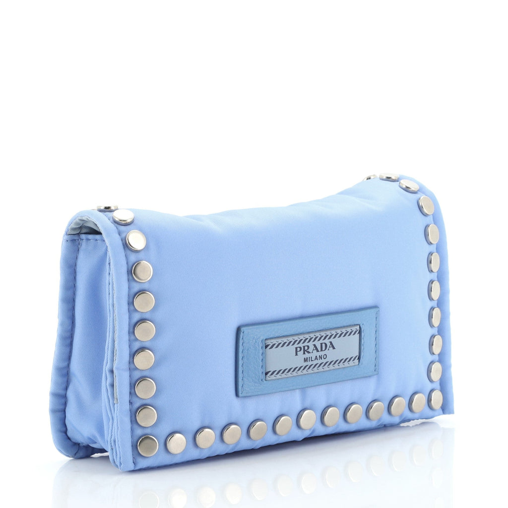 Etiquette Flap Bag Studded Tessuto Mini